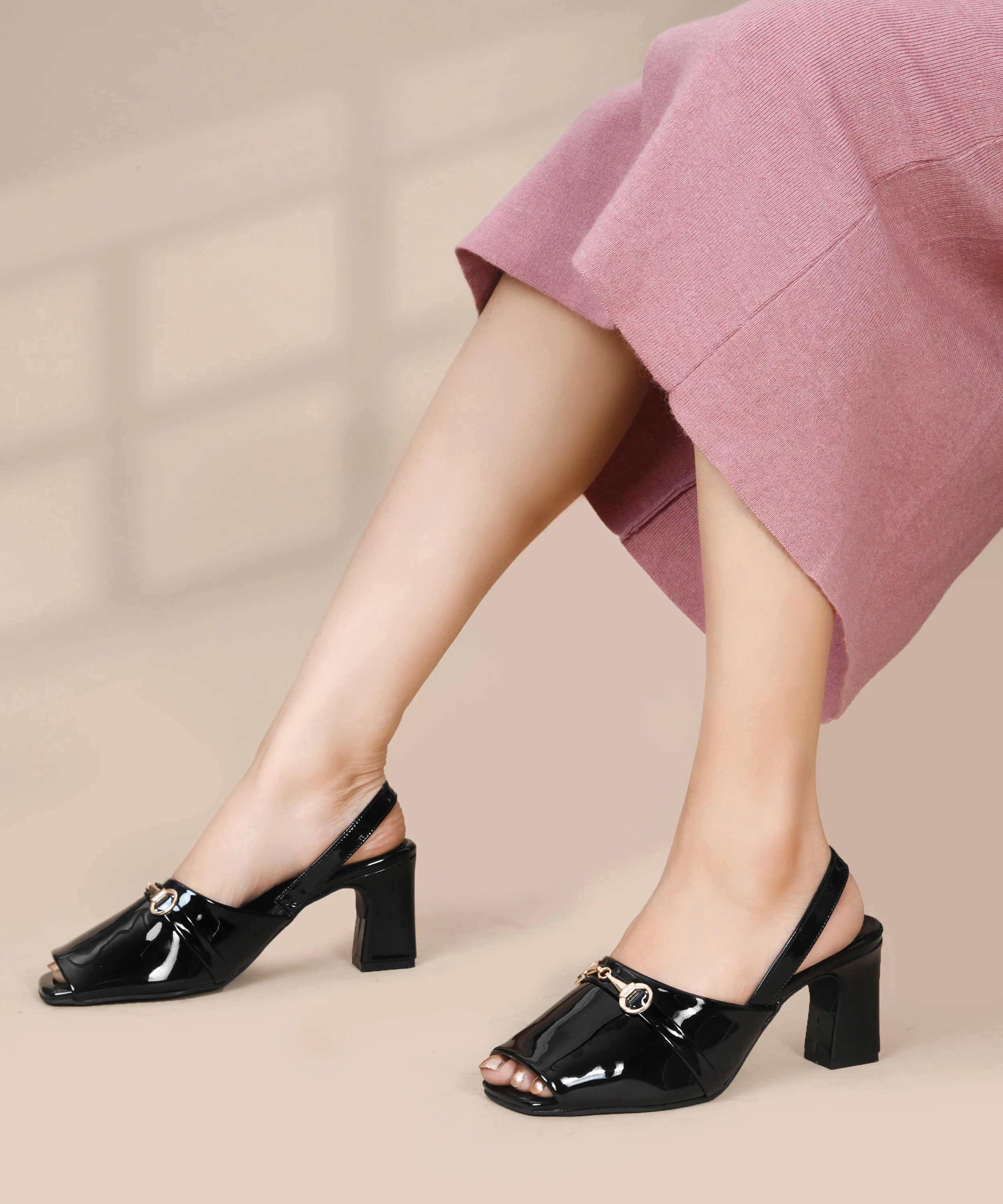 Pastel Grace Square-Toe Block Heels - Image 3