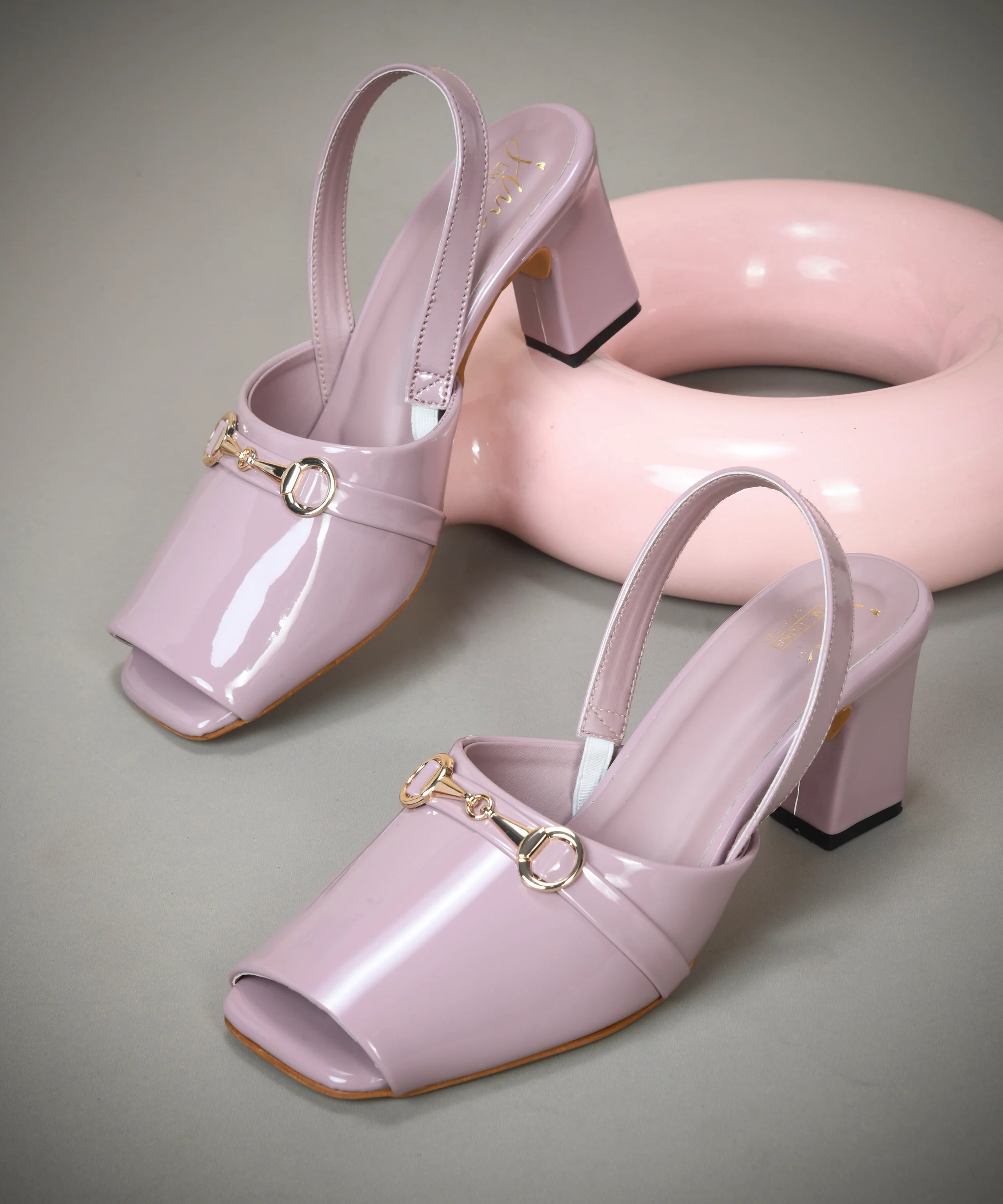 Pastel Grace Square-Toe Block Heels - Image 7
