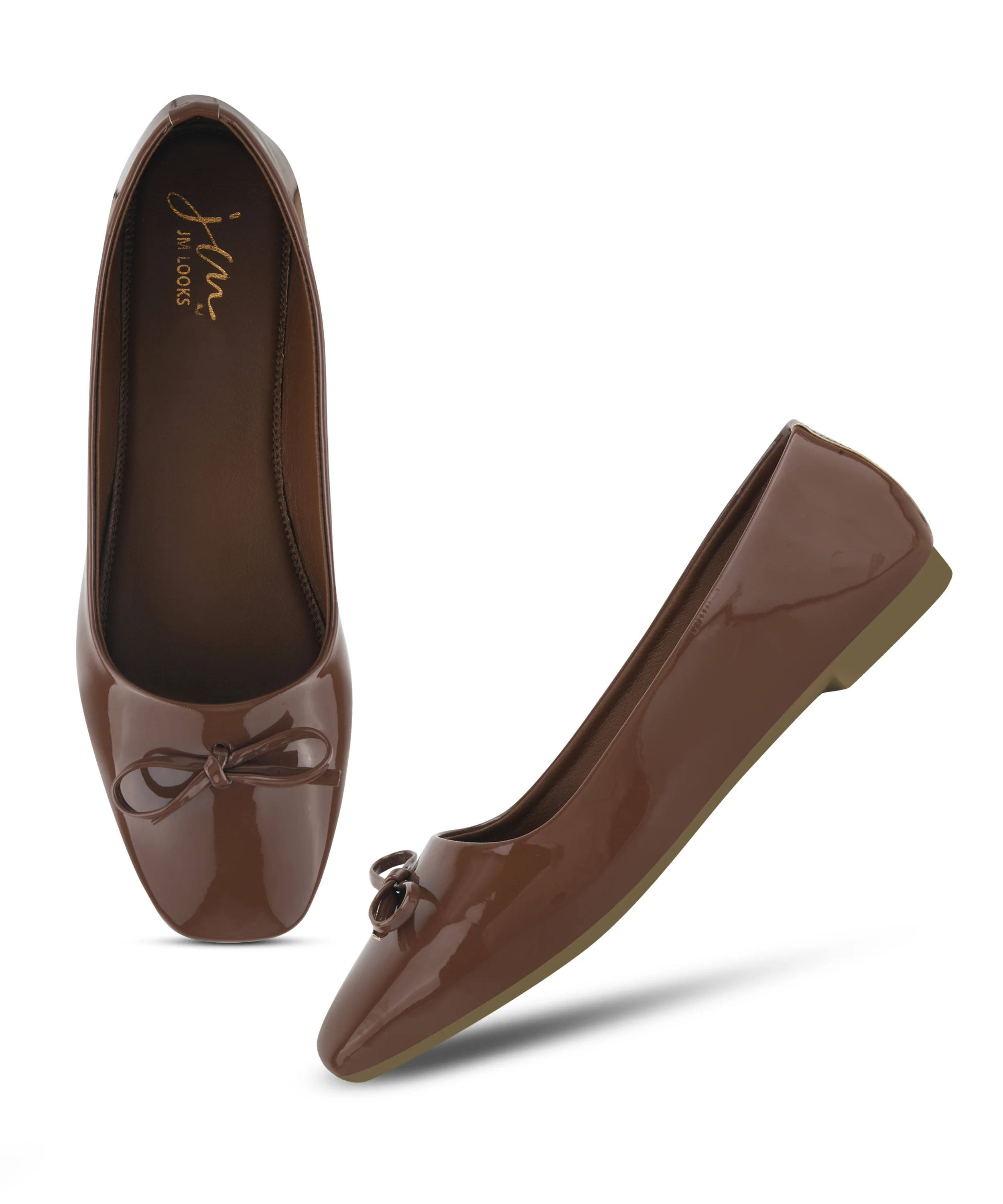 Patent Block Heel Pumps with Bow - Image 17