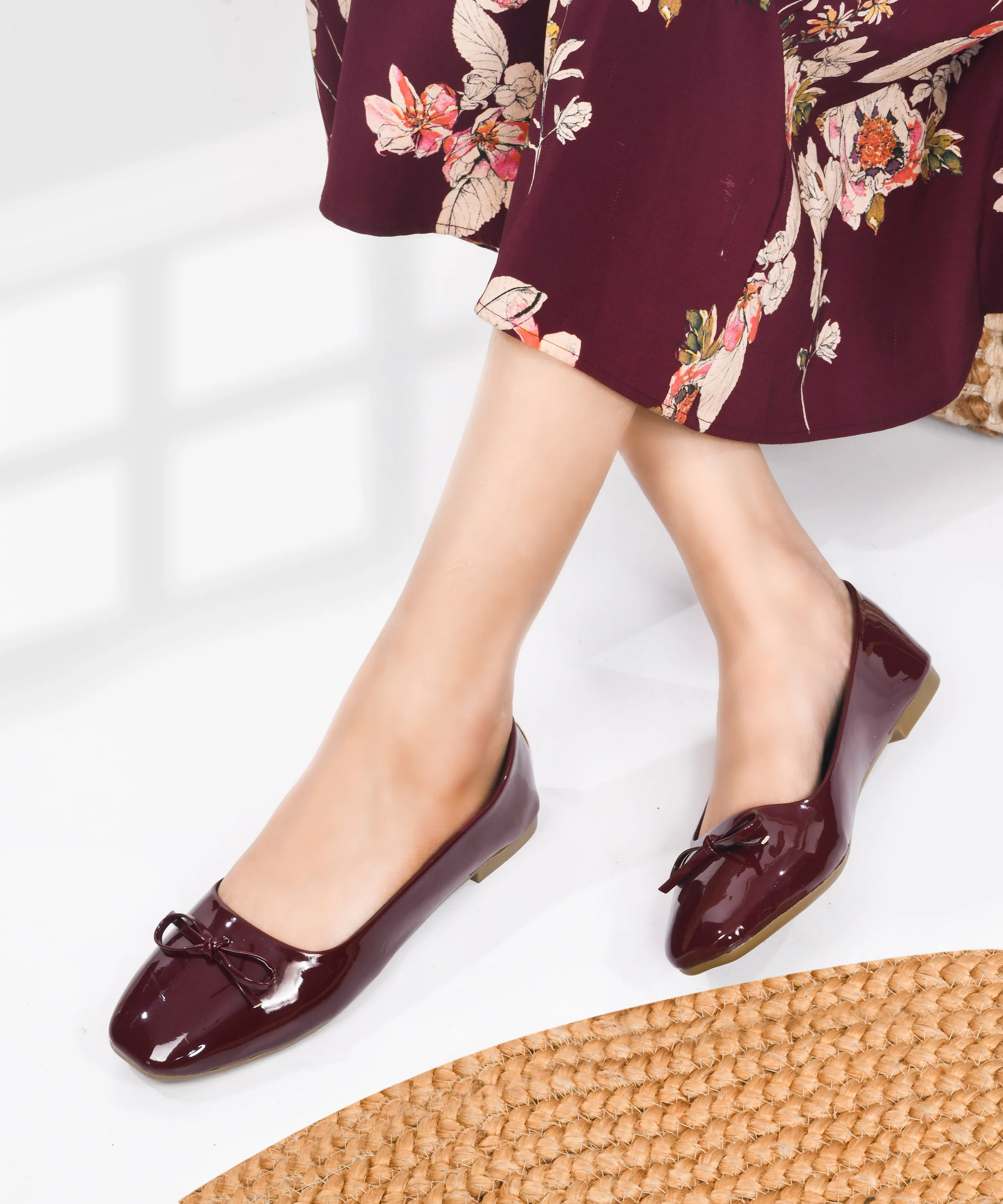 Patent Block Heel Pumps with Bow - Image 9