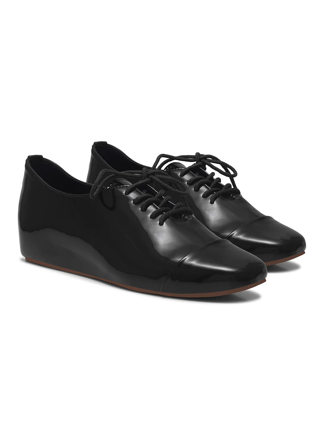 JM Looks Patent Leather Pointed-Toe Lace-Up Shoes - Image 5