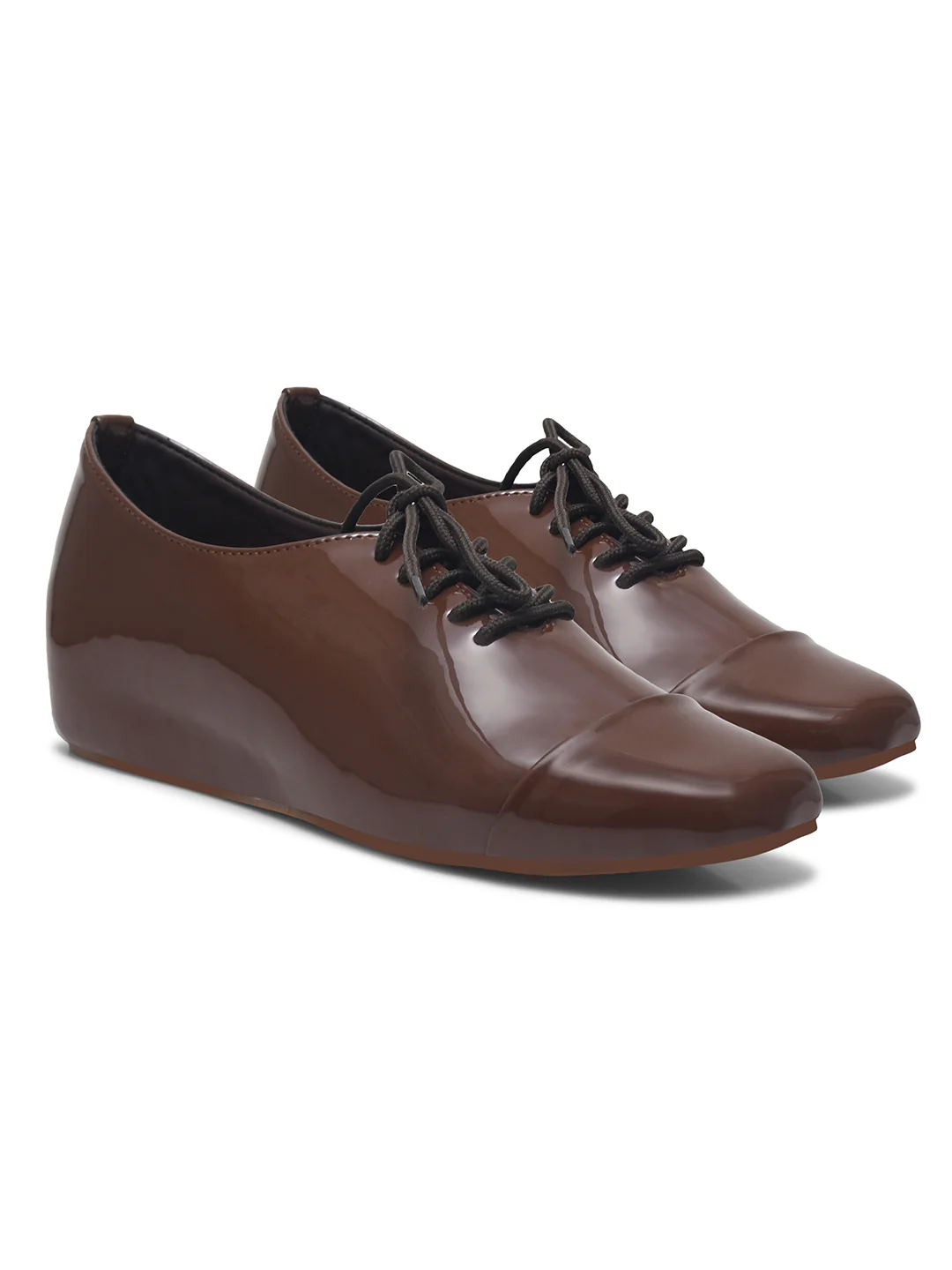 JM Looks Patent Leather Pointed-Toe Lace-Up Shoes - Image 7