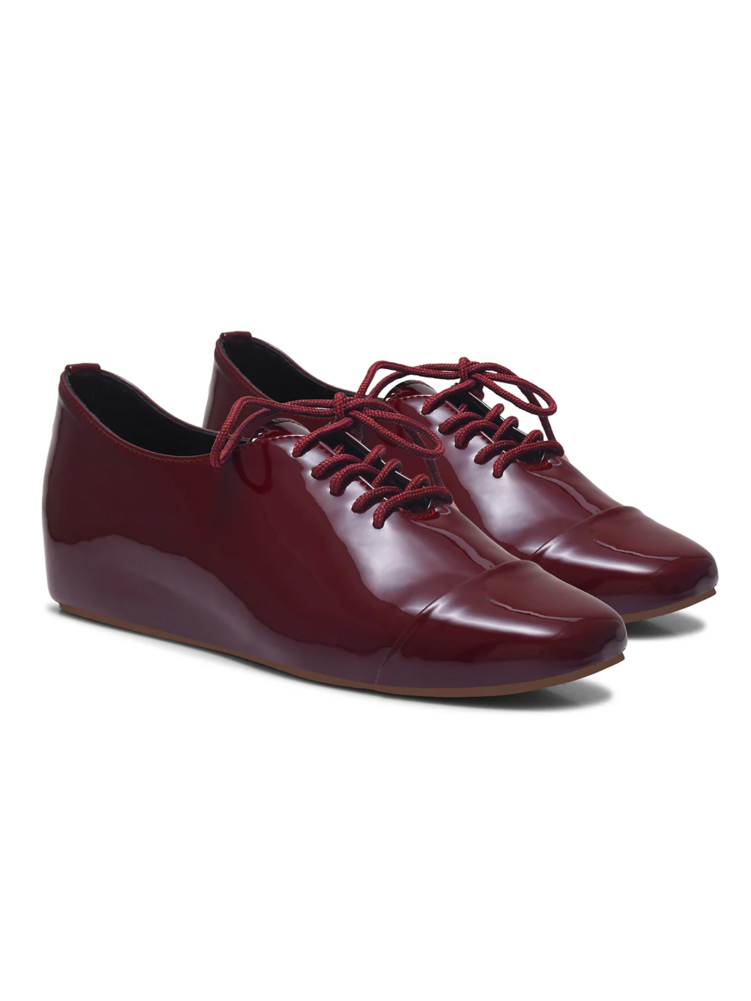 JM Looks Patent Leather Pointed-Toe Lace-Up Shoes - Image 9