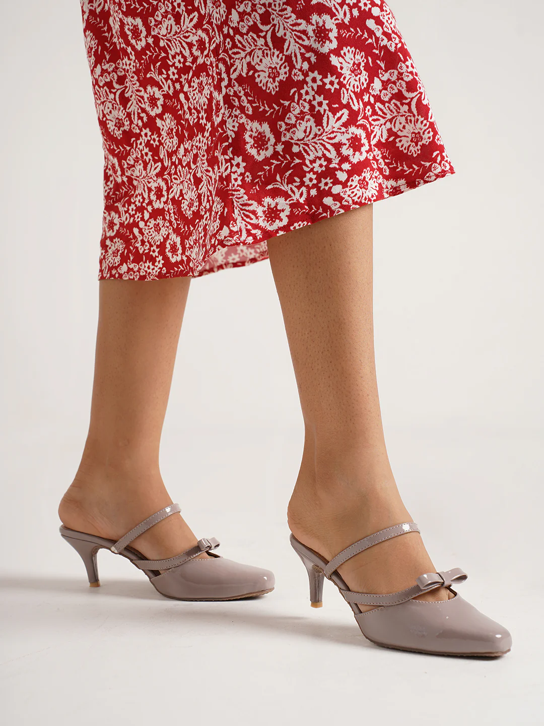 Jm Looks Bow-Detail Kitten Heel Mules - Image 4