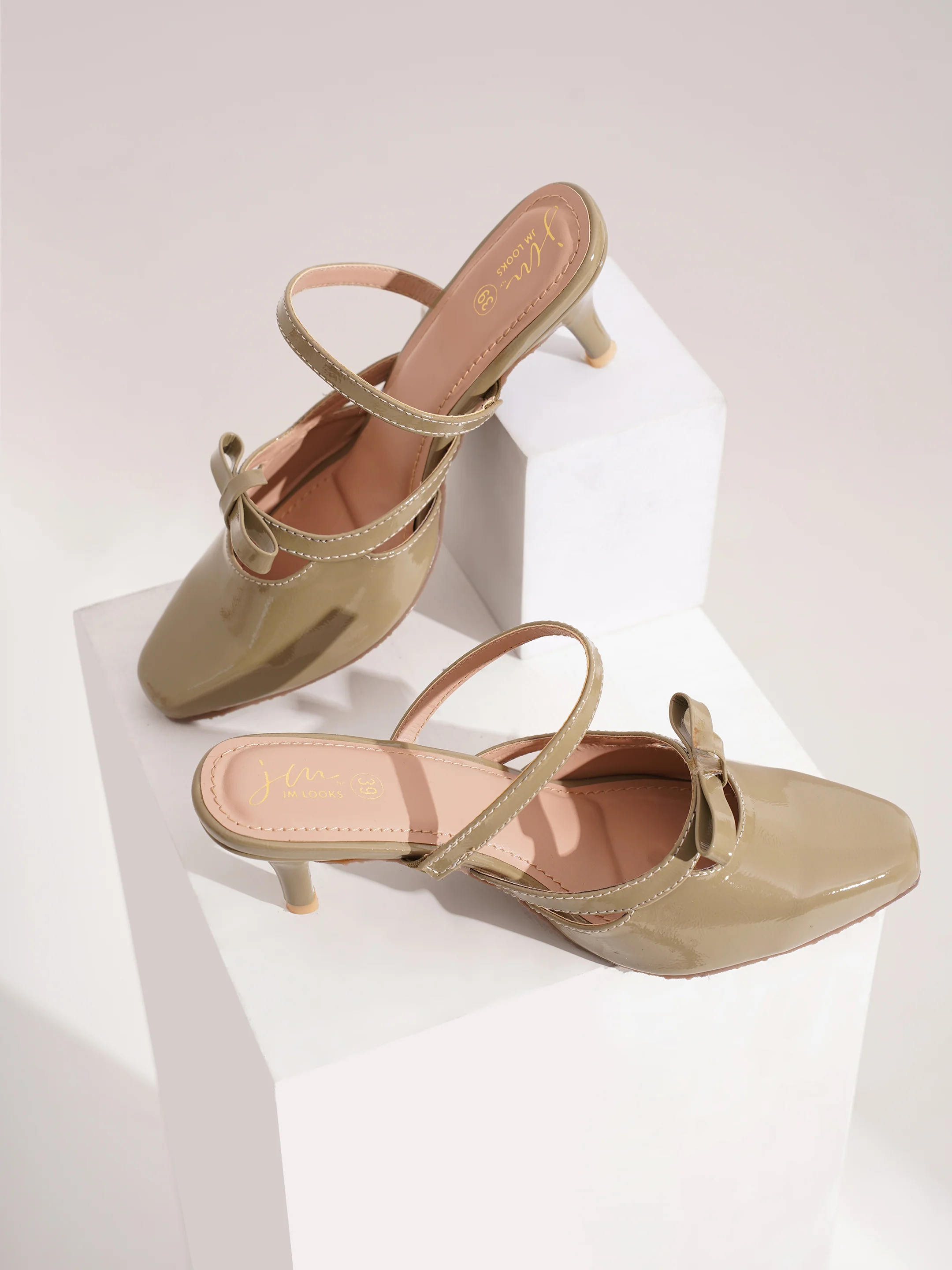 Jm Looks Bow-Detail Kitten Heel Mules - Image 5