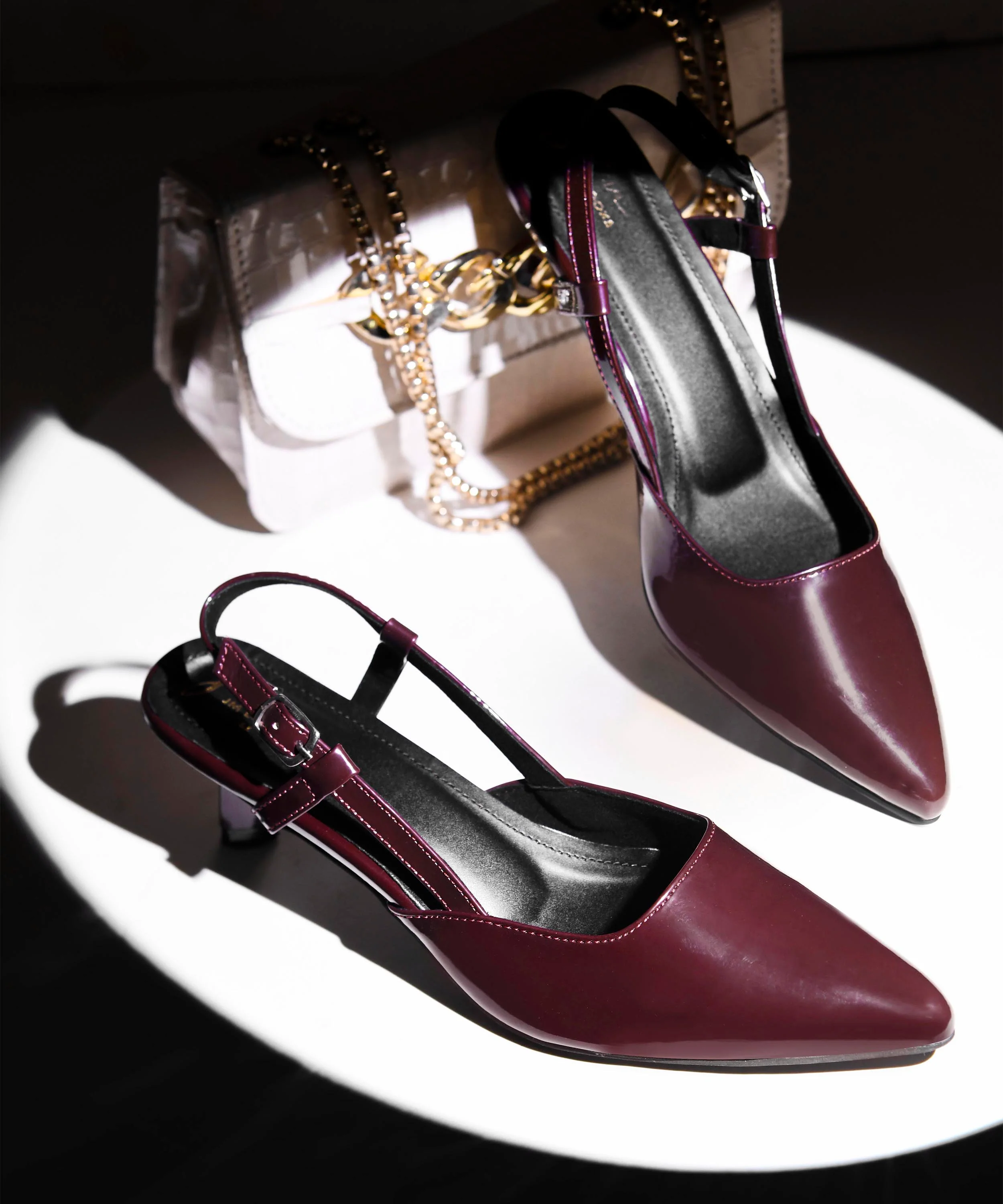 Patent Pointed-Toe Slingback Kitten Heels - Image 11