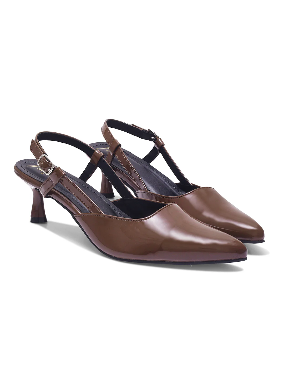 Patent Pointed-Toe Slingback Kitten Heels - Image 17