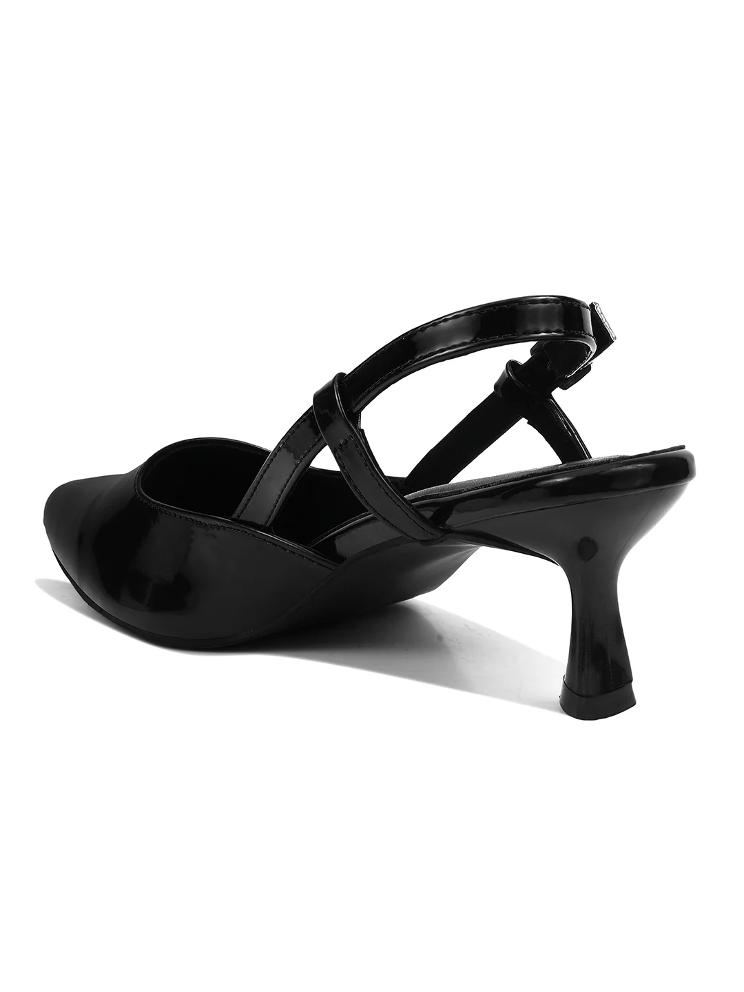 Patent Pointed-Toe Slingback Kitten Heels - Image 6