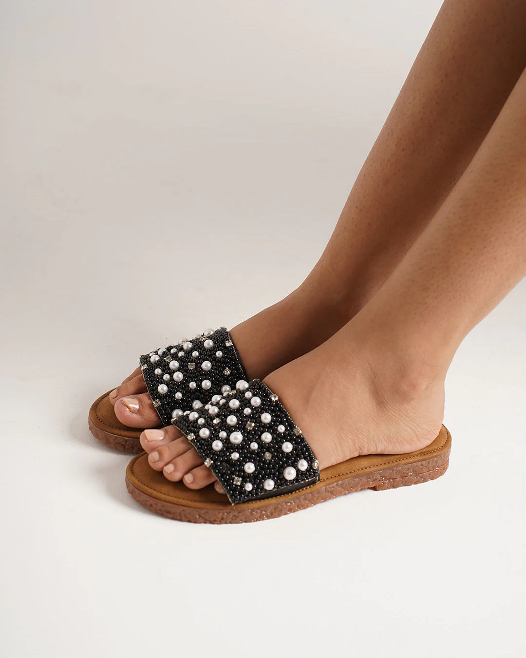 Jm Looks Embellished Slide Sandals for Women - Image 10