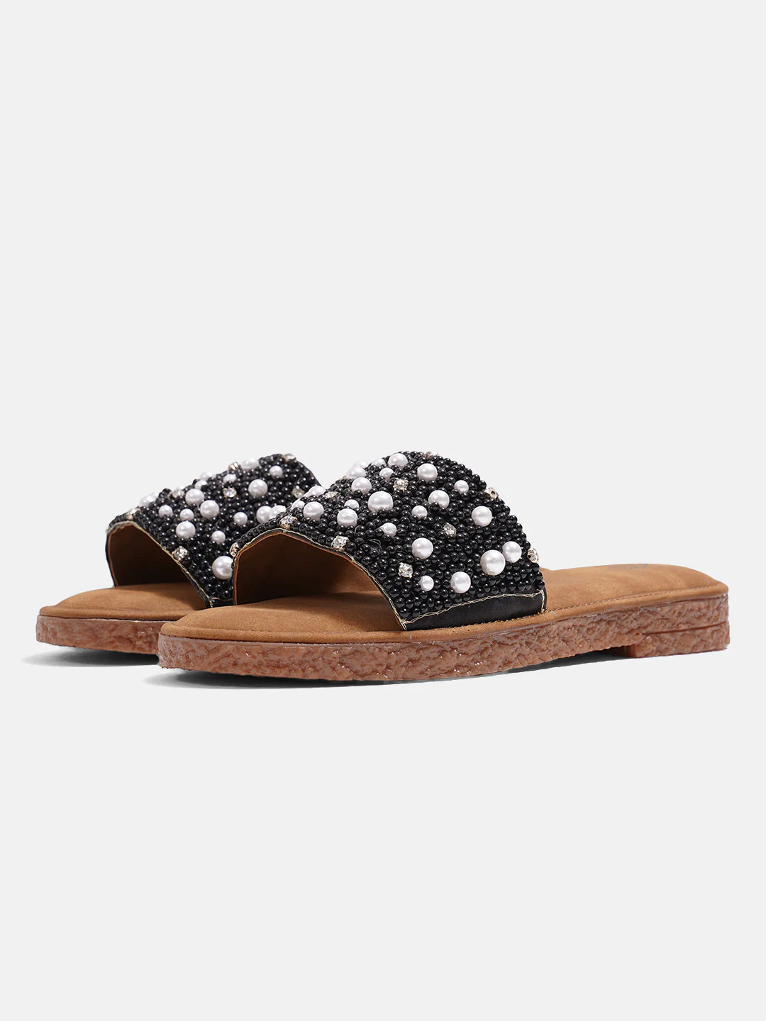 Jm Looks Embellished Slide Sandals for Women - Image 11