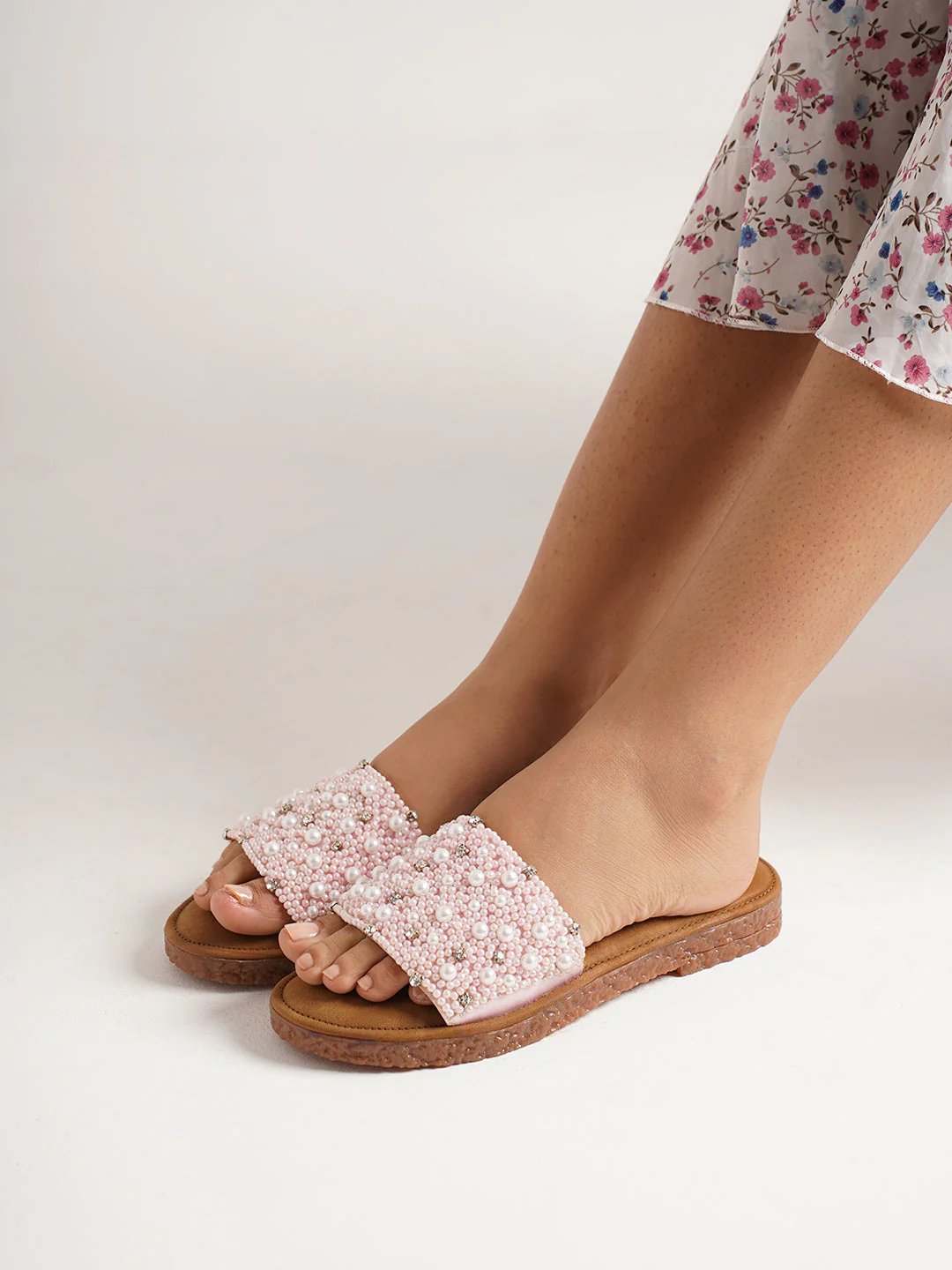 Jm Looks Embellished Slide Sandals for Women - Image 15