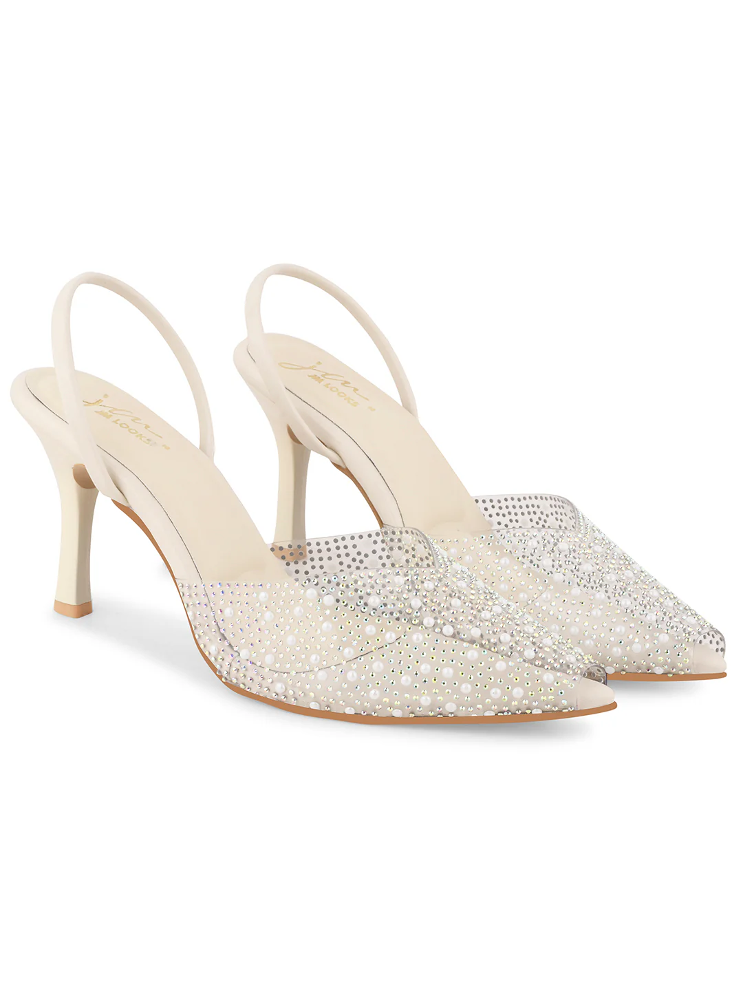 Jm Looks Women's Embellished Slingback Pointed Heels - Image 11
