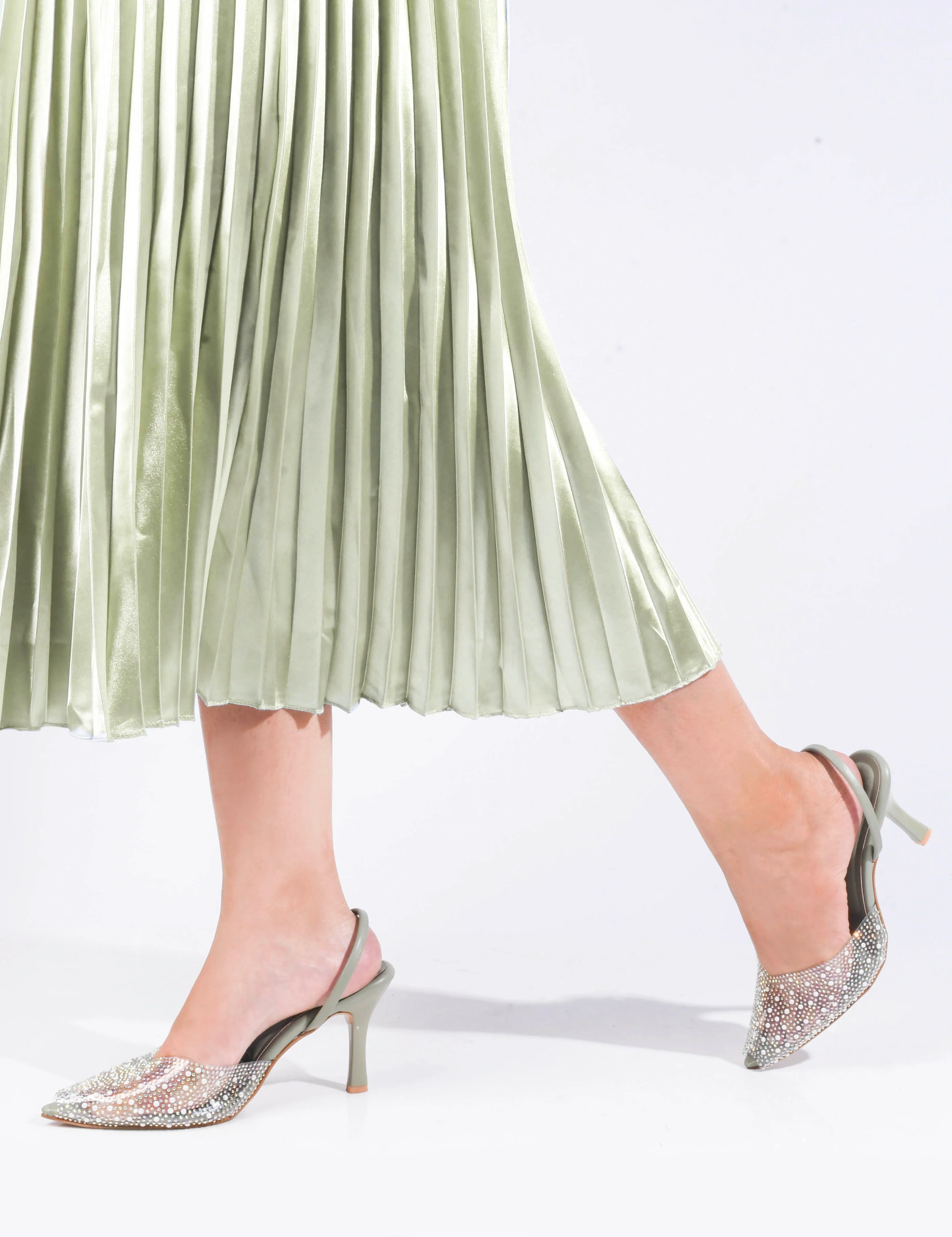 Jm Looks Women's Embellished Slingback Pointed Heels - Image 16