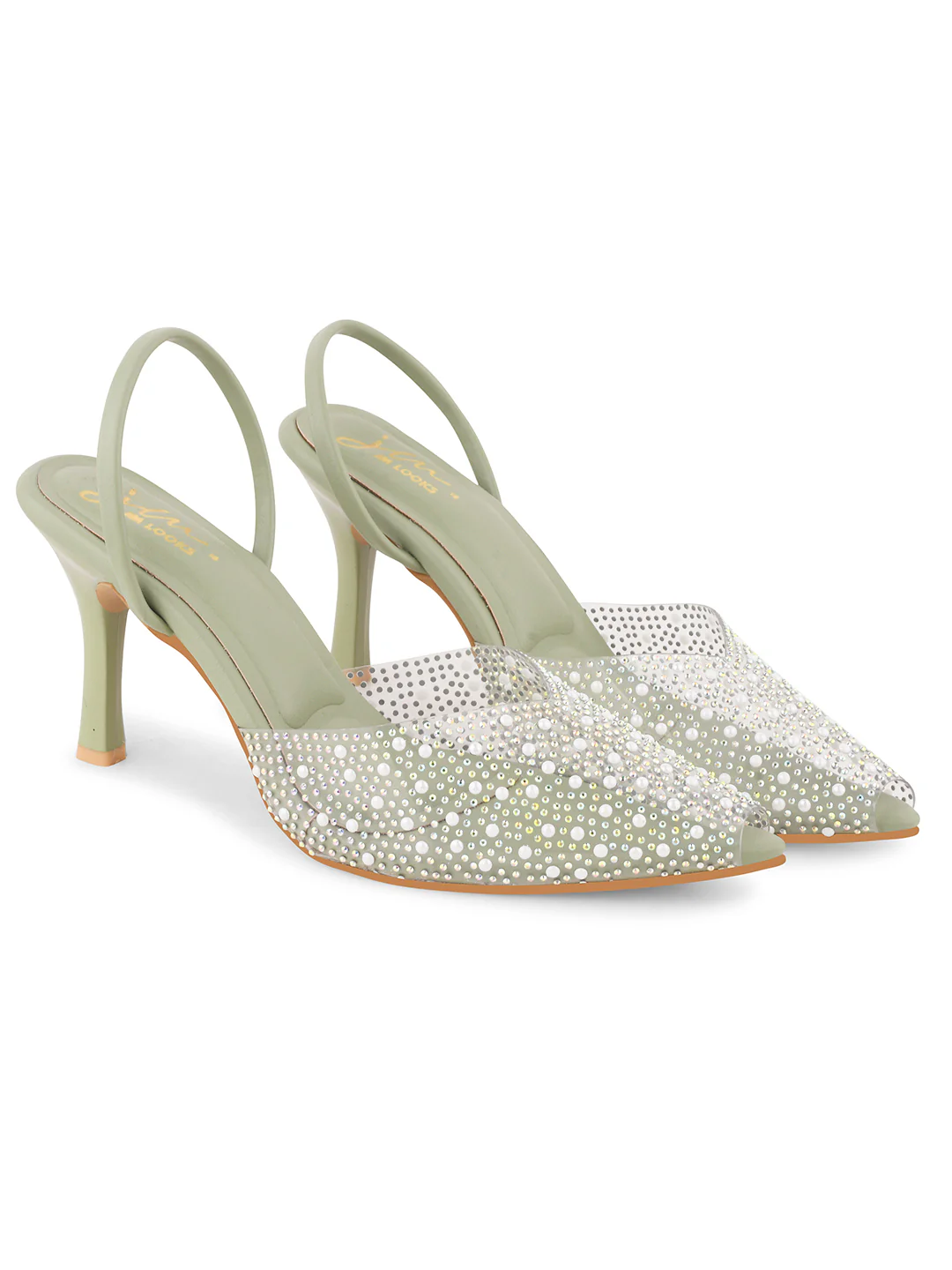 Jm Looks Women's Embellished Slingback Pointed Heels - Image 17