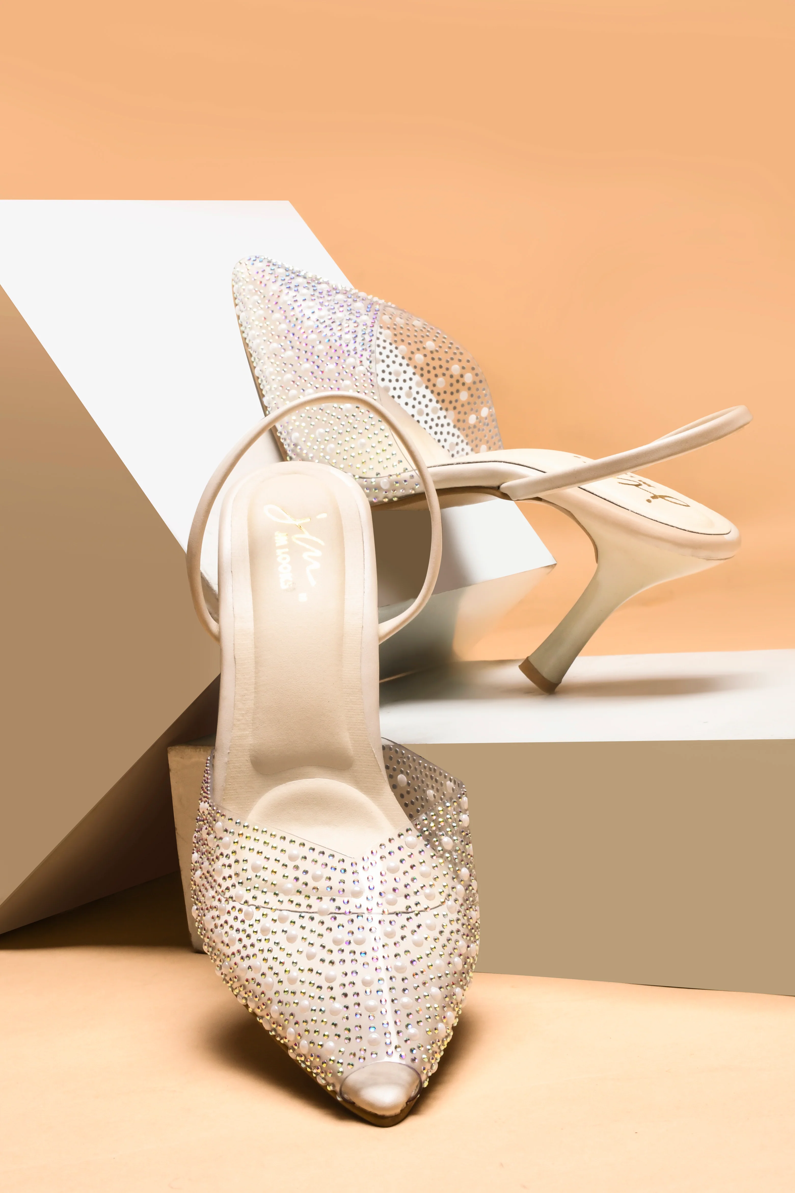 Jm Looks Women's Embellished Slingback Pointed Heels - Image 8
