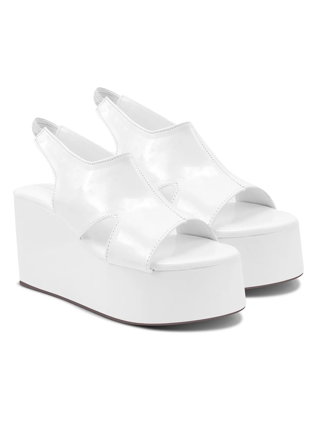 Peep Toe Slingback Platform Wedges - Image 17
