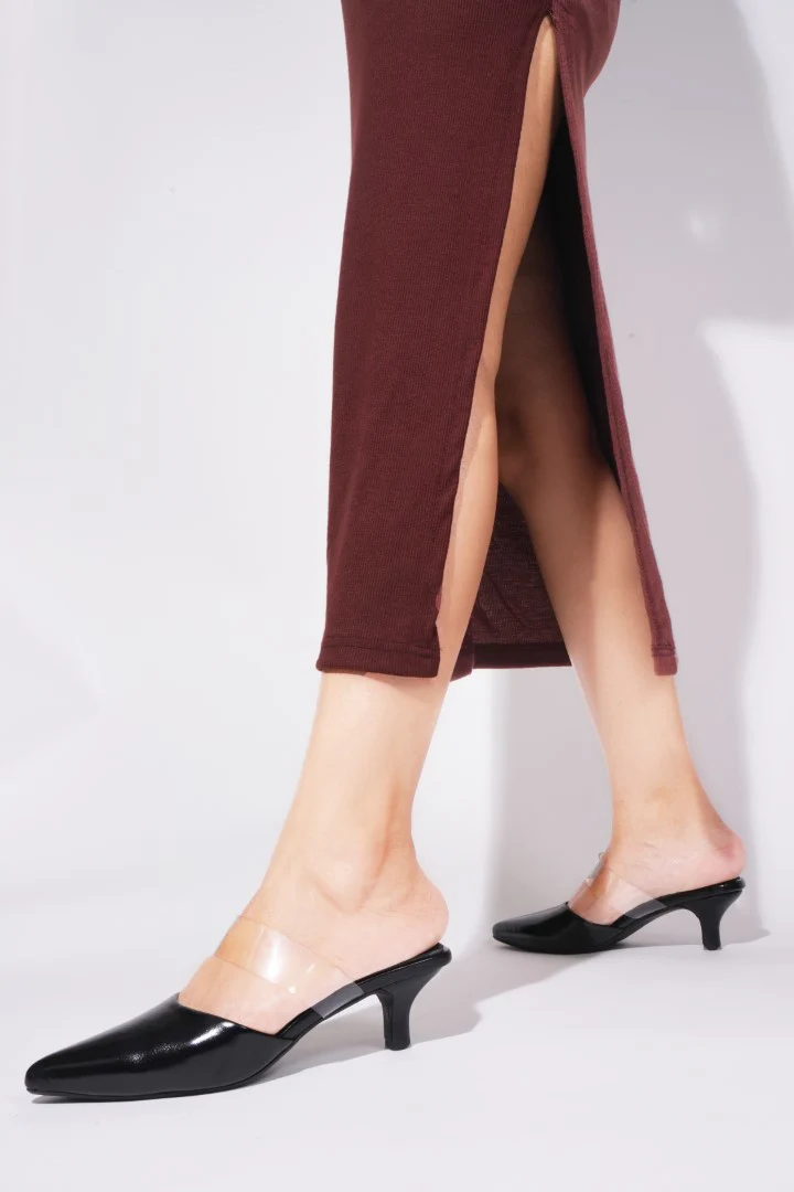 Pencil Black Heels For Women - Image 2