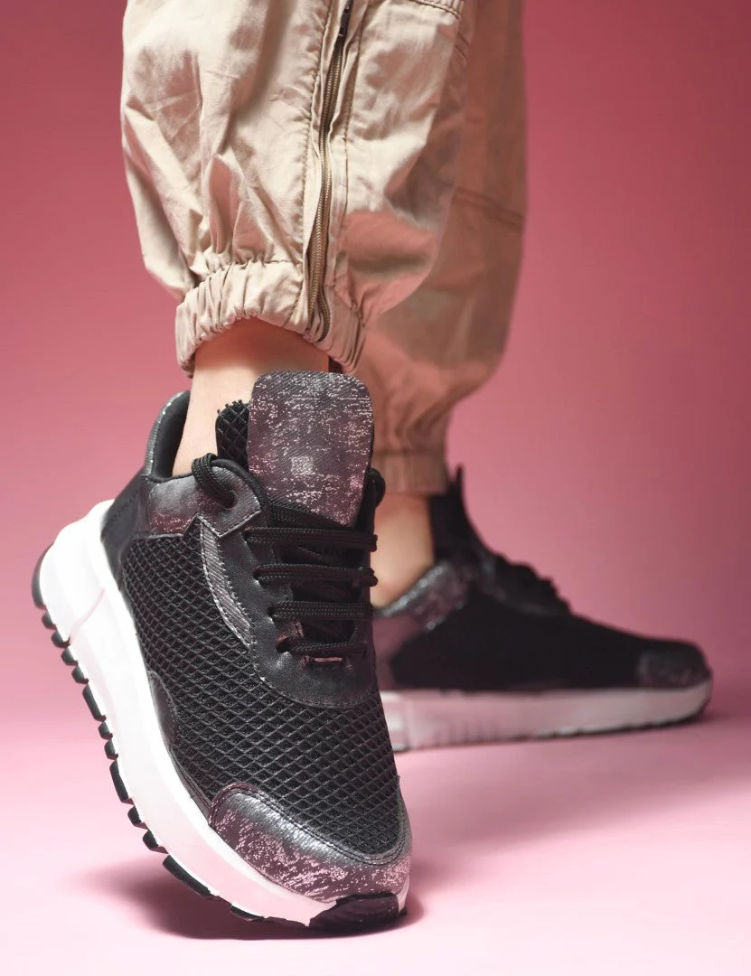 Jm Looks Mesh Panel Chunky Sole Sneakers - Image 13