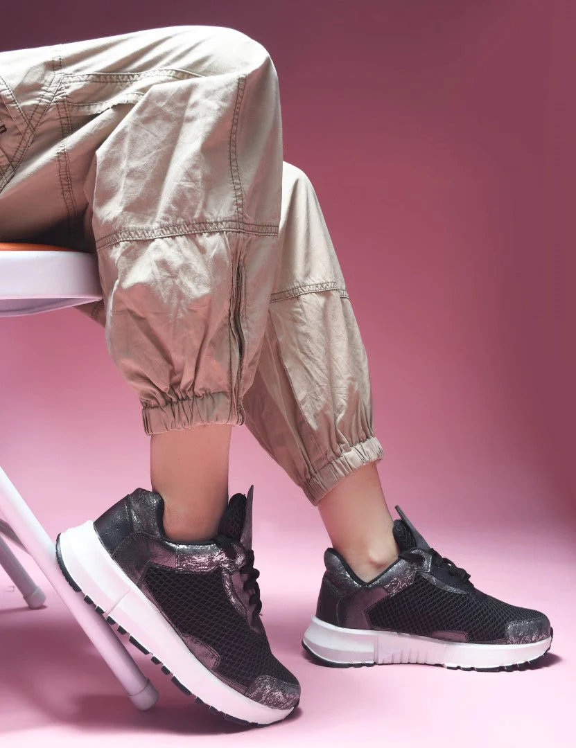 Jm Looks Mesh Panel Chunky Sole Sneakers - Image 16