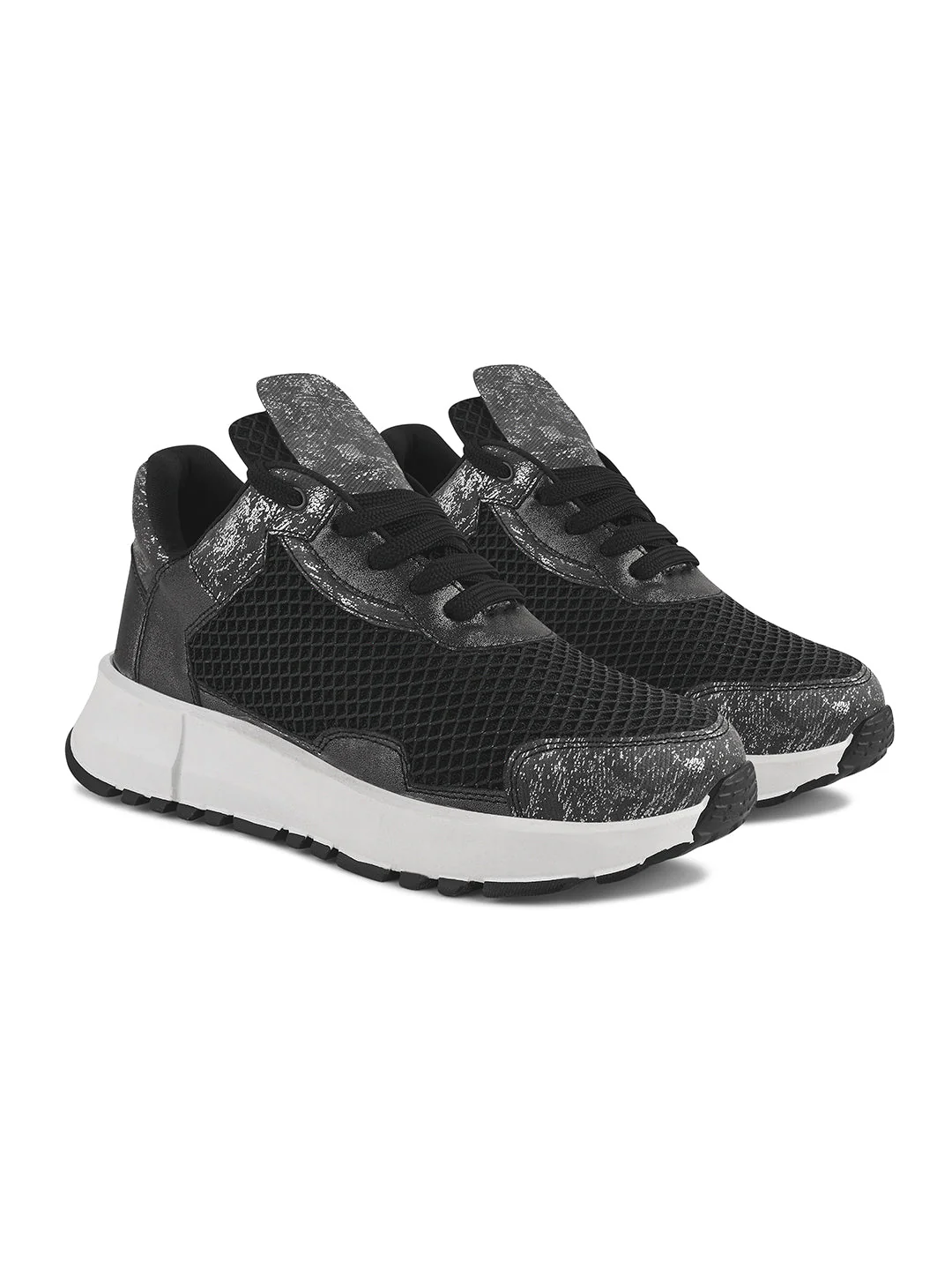 Jm Looks Mesh Panel Chunky Sole Sneakers - Image 17