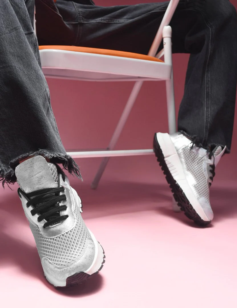 Jm Looks Mesh Panel Chunky Sole Sneakers - Image 4