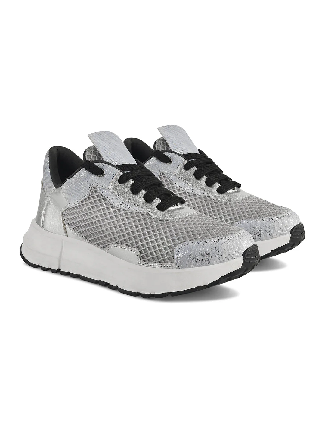 Jm Looks Mesh Panel Chunky Sole Sneakers - Image 5