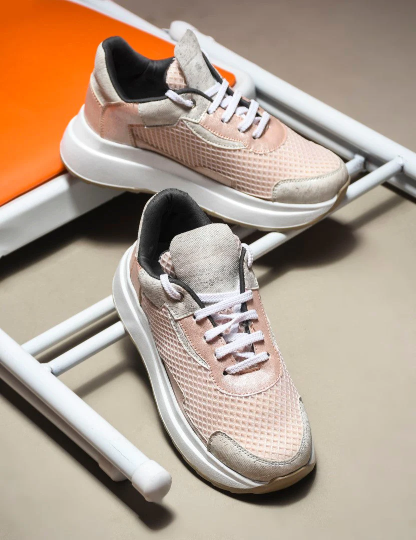 Jm Looks Mesh Panel Chunky Sole Sneakers - Image 8