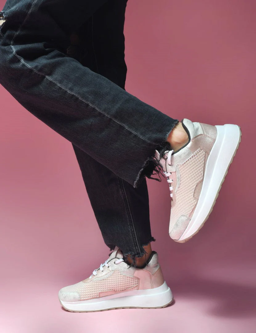 Jm Looks Mesh Panel Chunky Sole Sneakers - Image 9