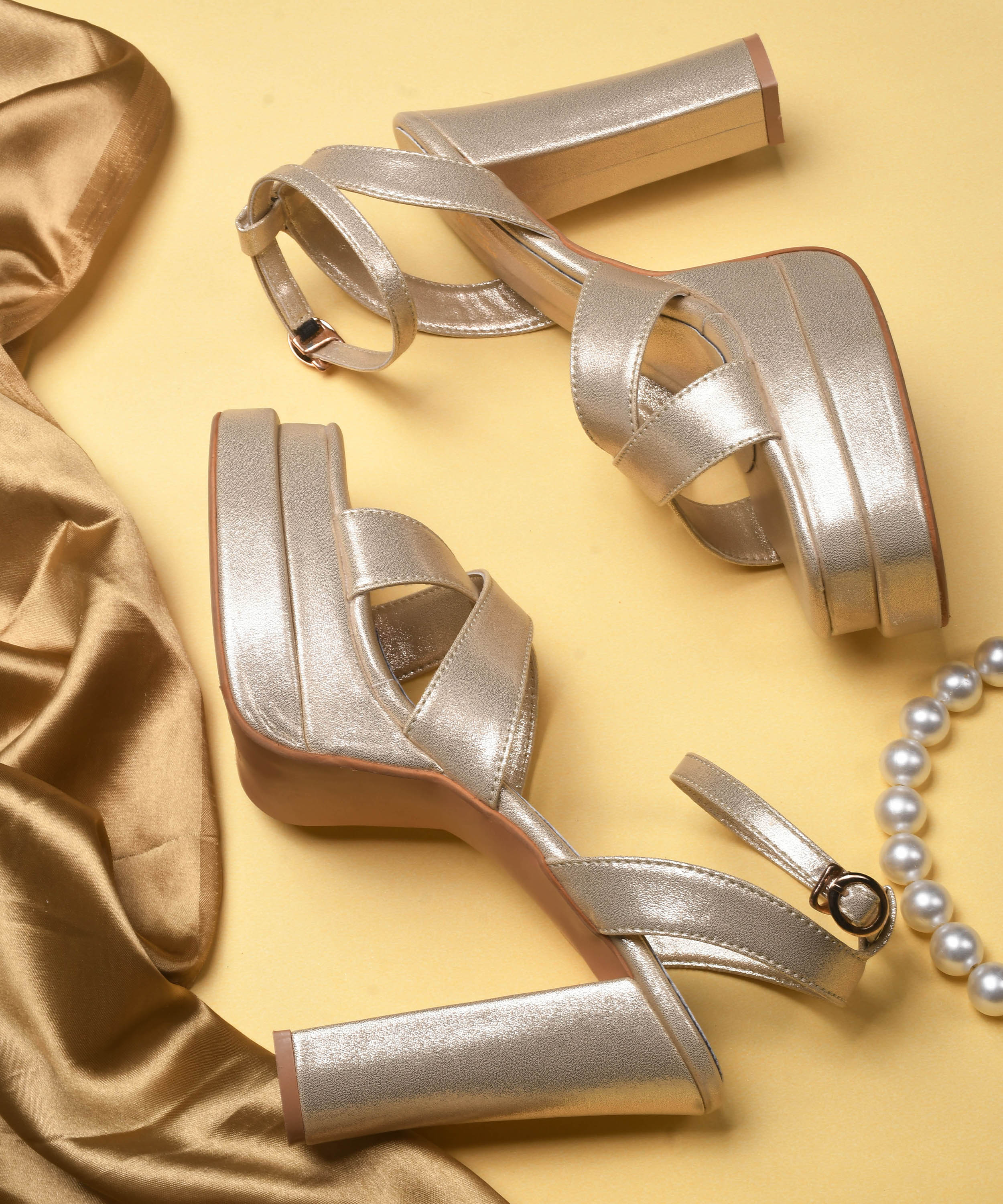 Platform Block Heel Sandals with Ankle Strap - Image 7