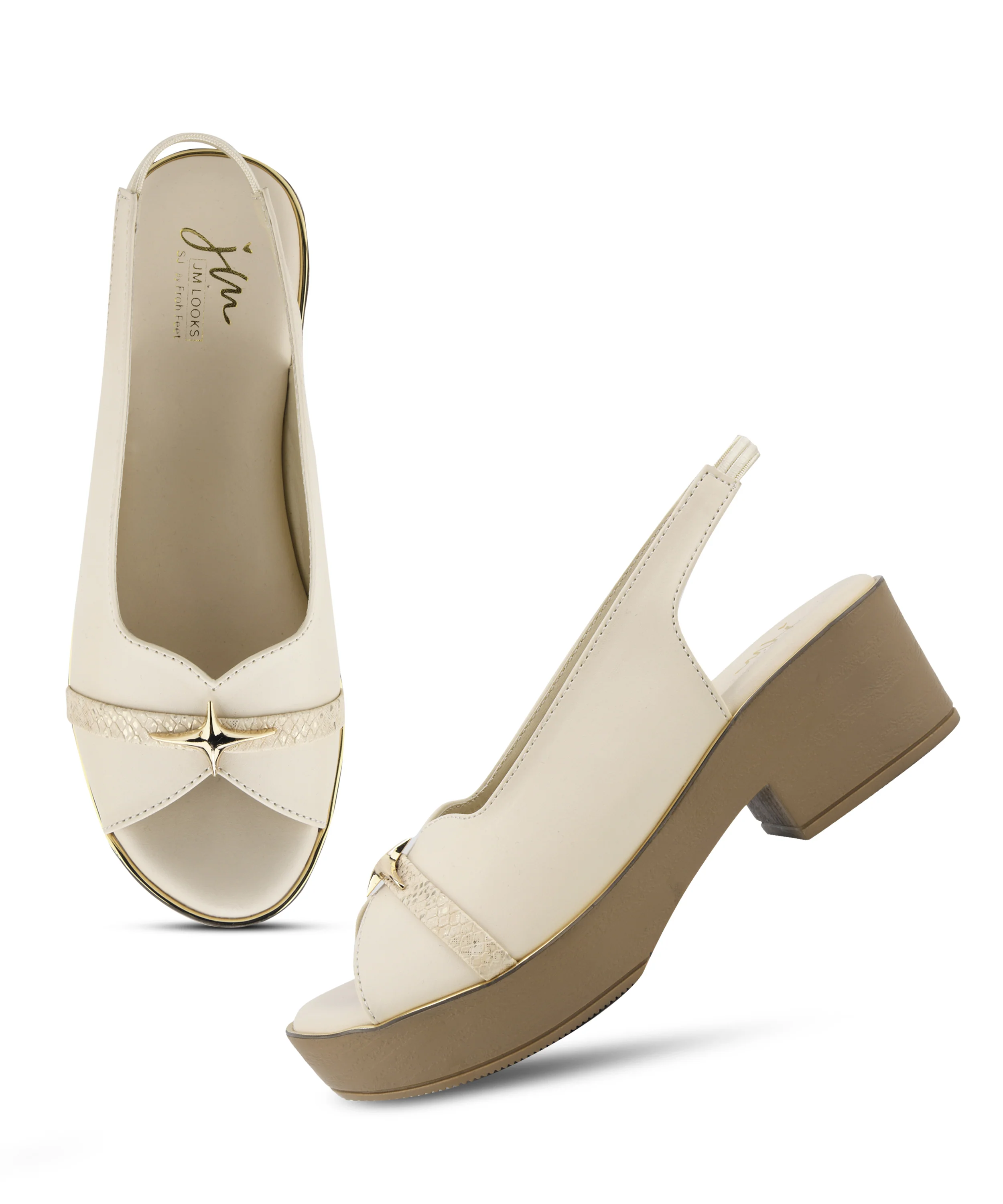 Platform Block Heel Sandals with Slingback Strap - Image 17