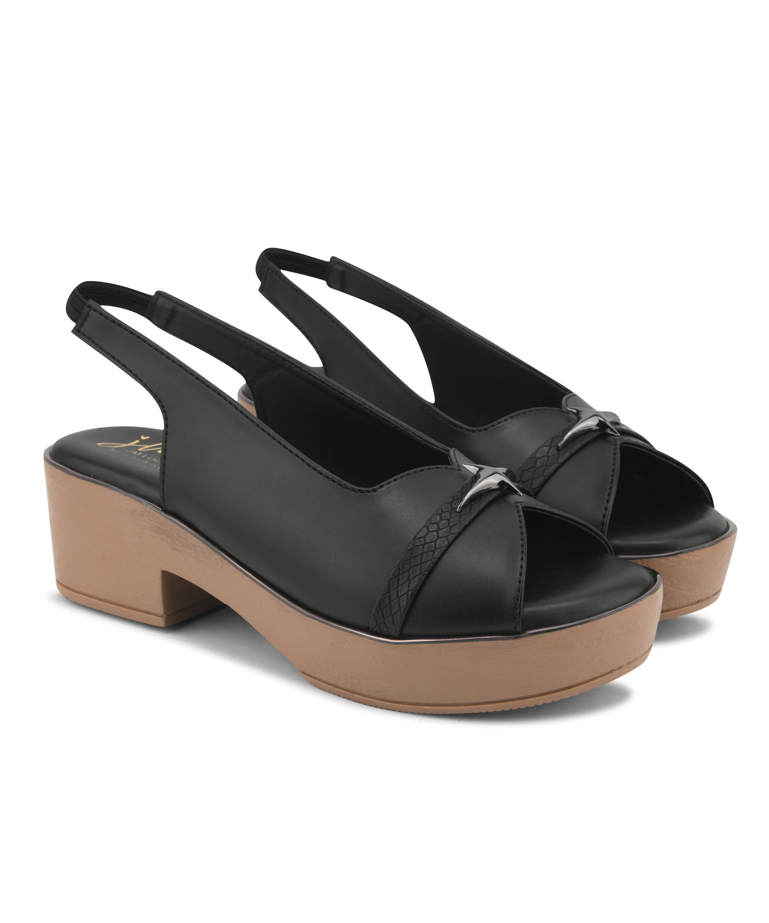 Platform Block Heel Sandals with Slingback Strap - Image 6