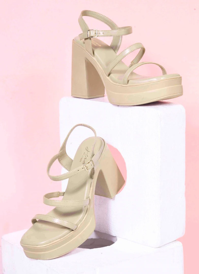 Jm Looks Multi-Strap Platform Block Heels - Image 2
