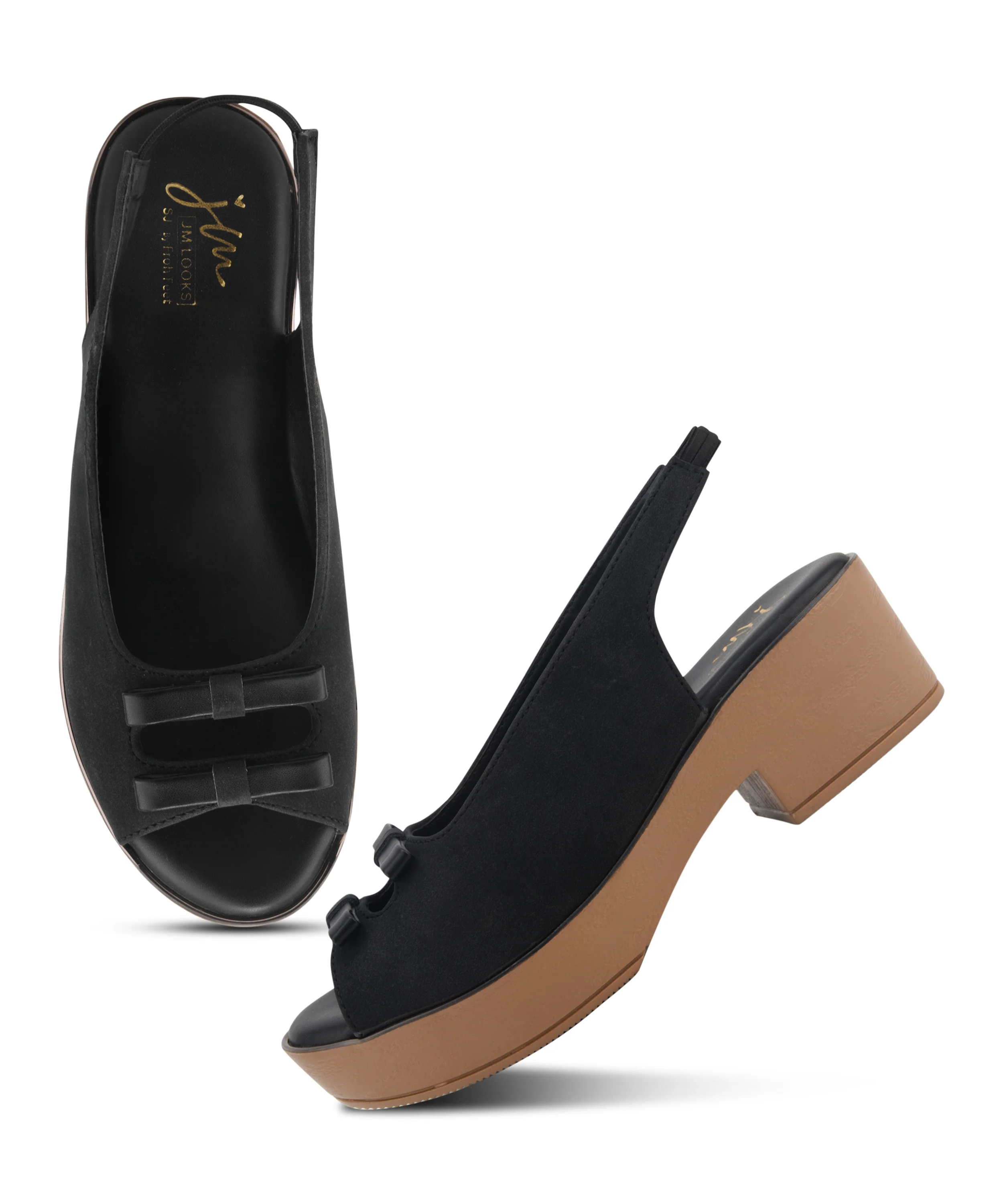 Platform Block Heels with Bow Accent - Image 11