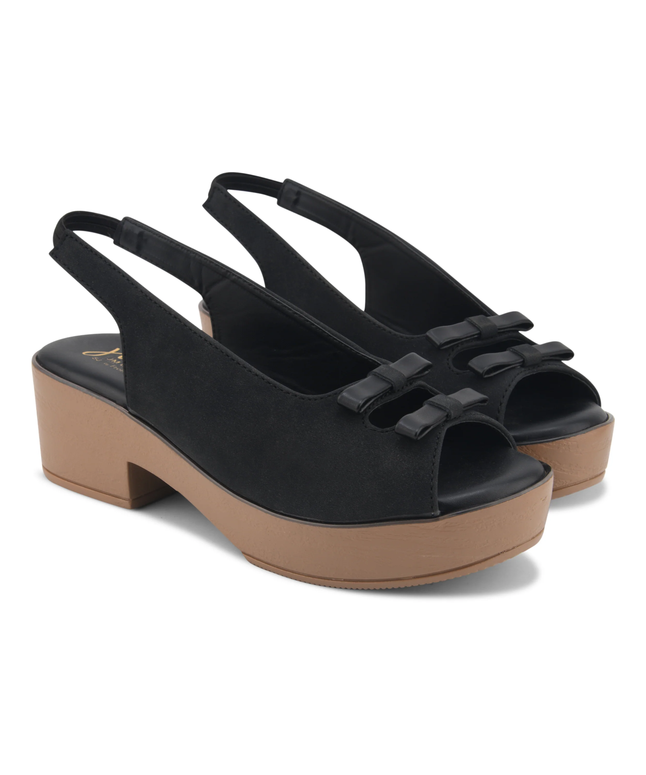 Platform Block Heels with Bow Accent - Image 12