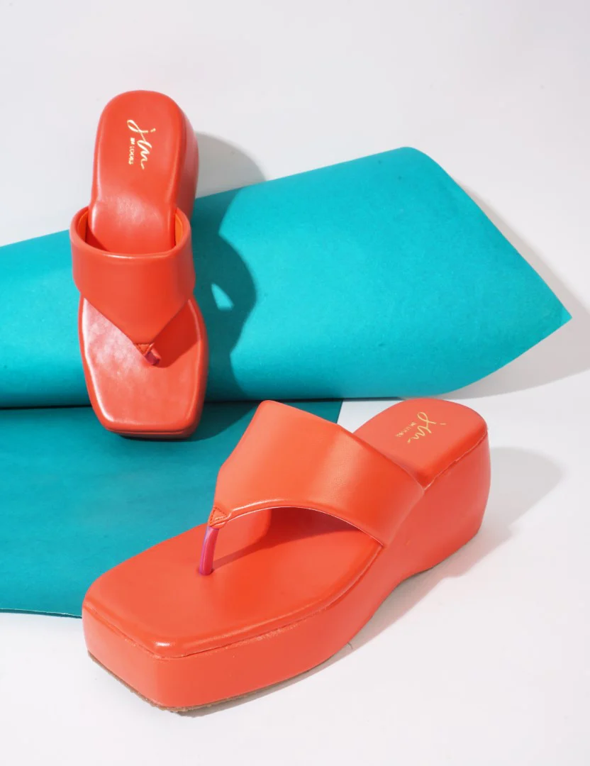 Platform Heel Thong Strap Wedges - Image 15