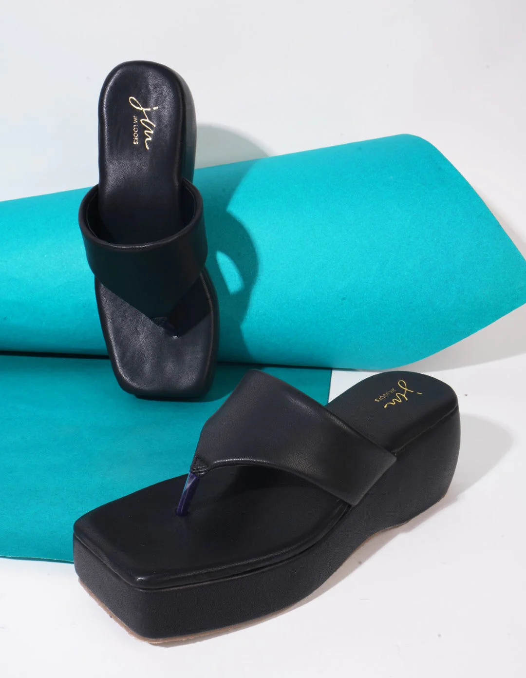 Platform Heel Thong Strap Wedges - Image 2