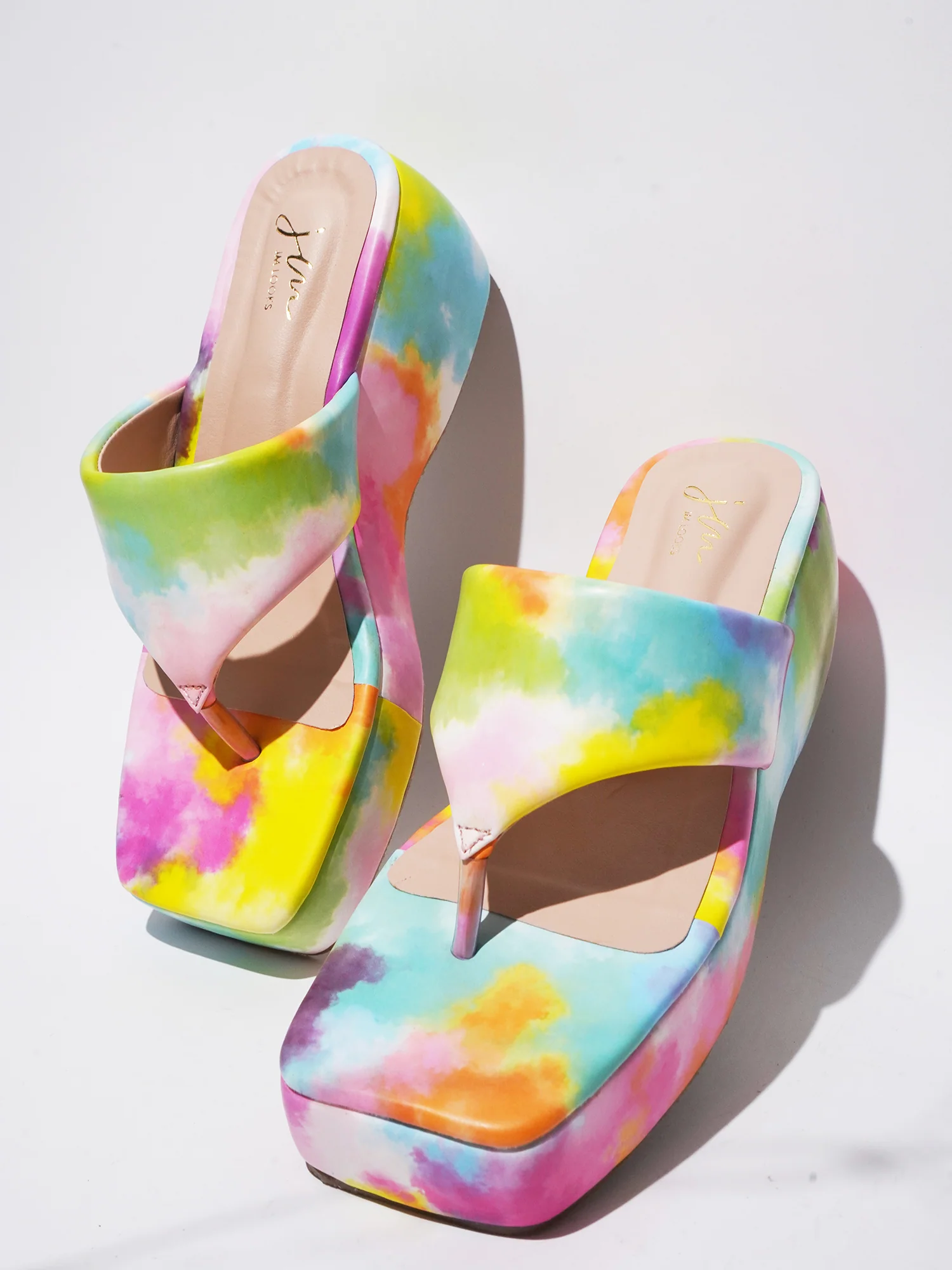 Platform Heel Thong Strap Wedges - Image 9