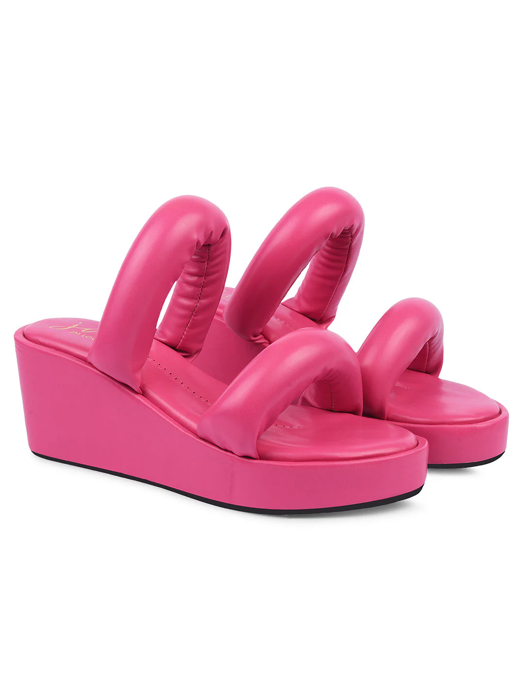 Jm Looks Puffy Strap Platform Wedge Sandals - Image 11