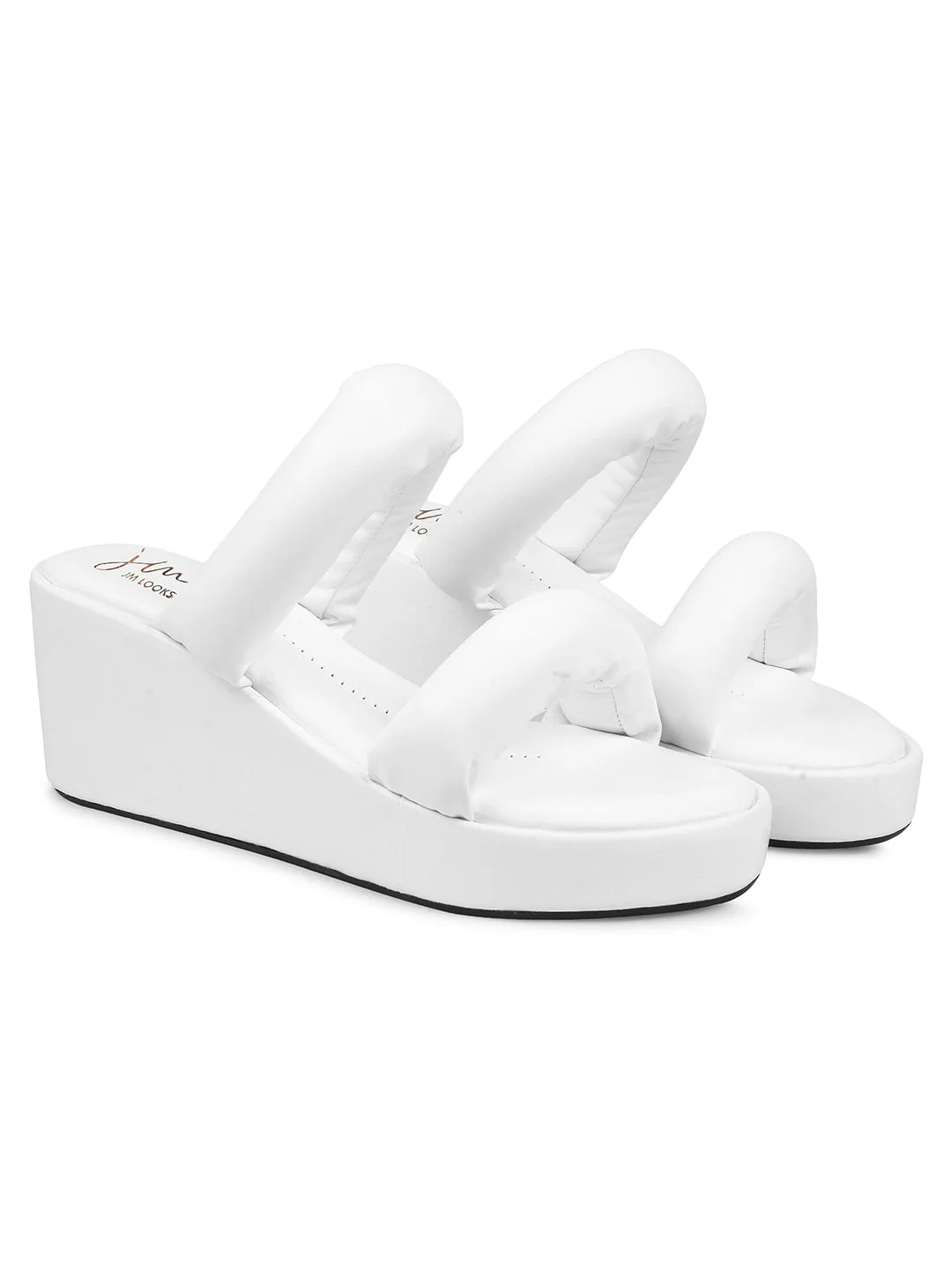 Jm Looks Puffy Strap Platform Wedge Sandals - Image 17