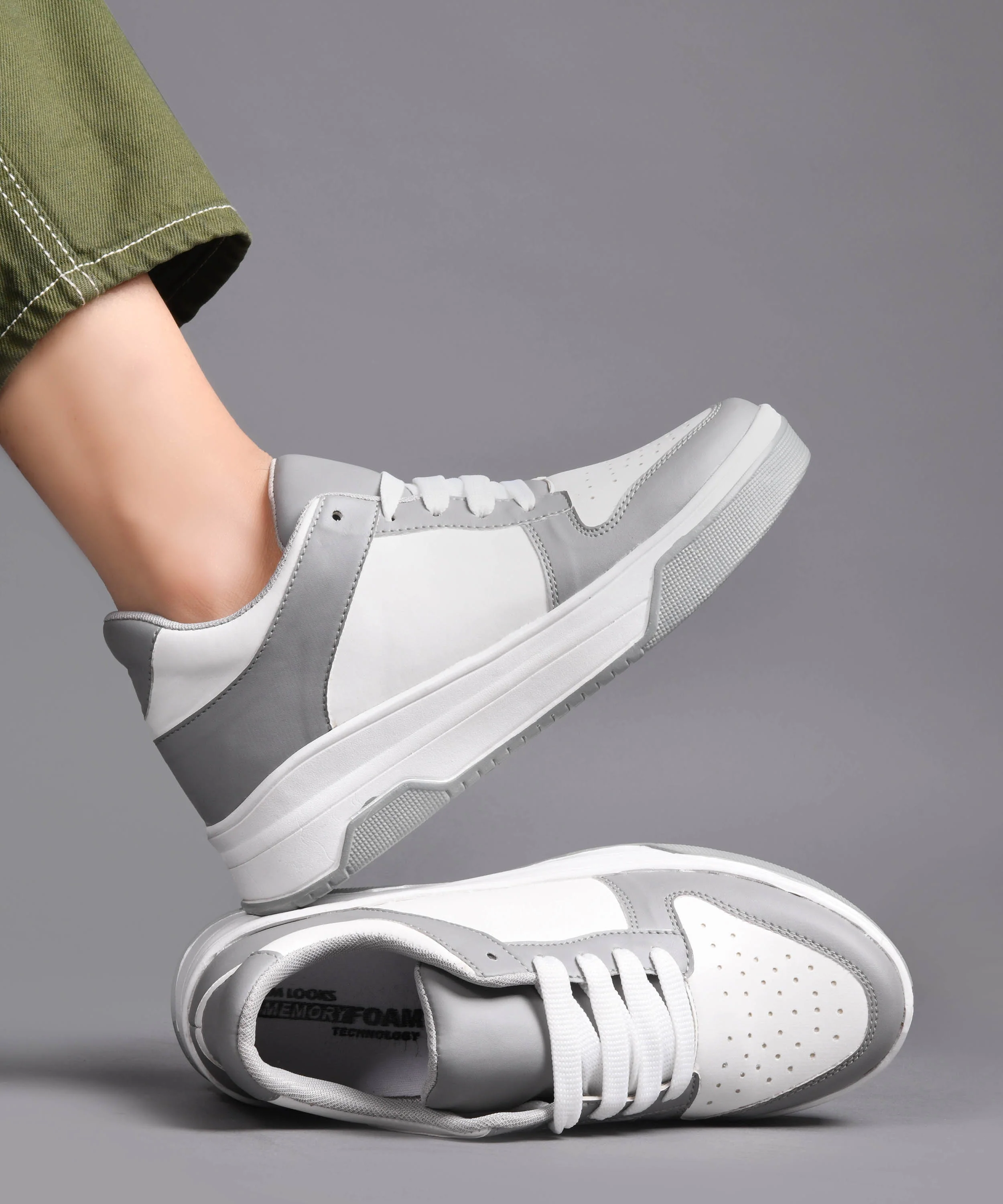 Platform Lace-Up Casual Sneakers - Image 10