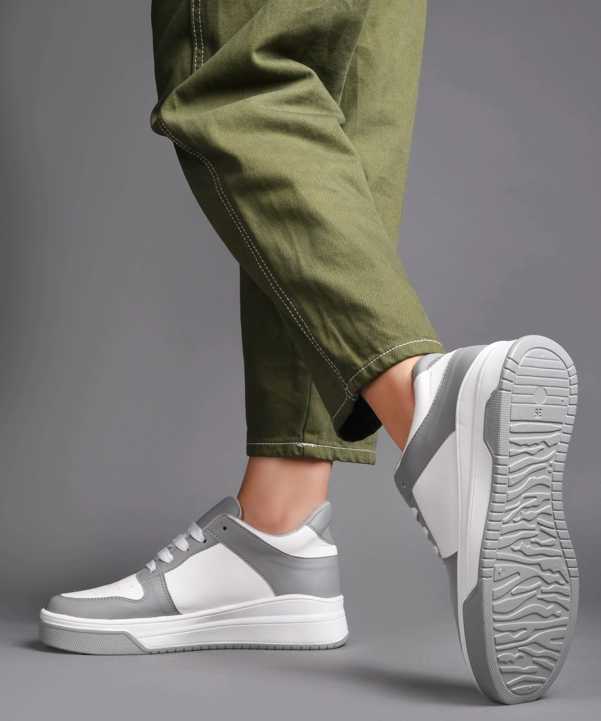 Platform Lace-Up Casual Sneakers - Image 12