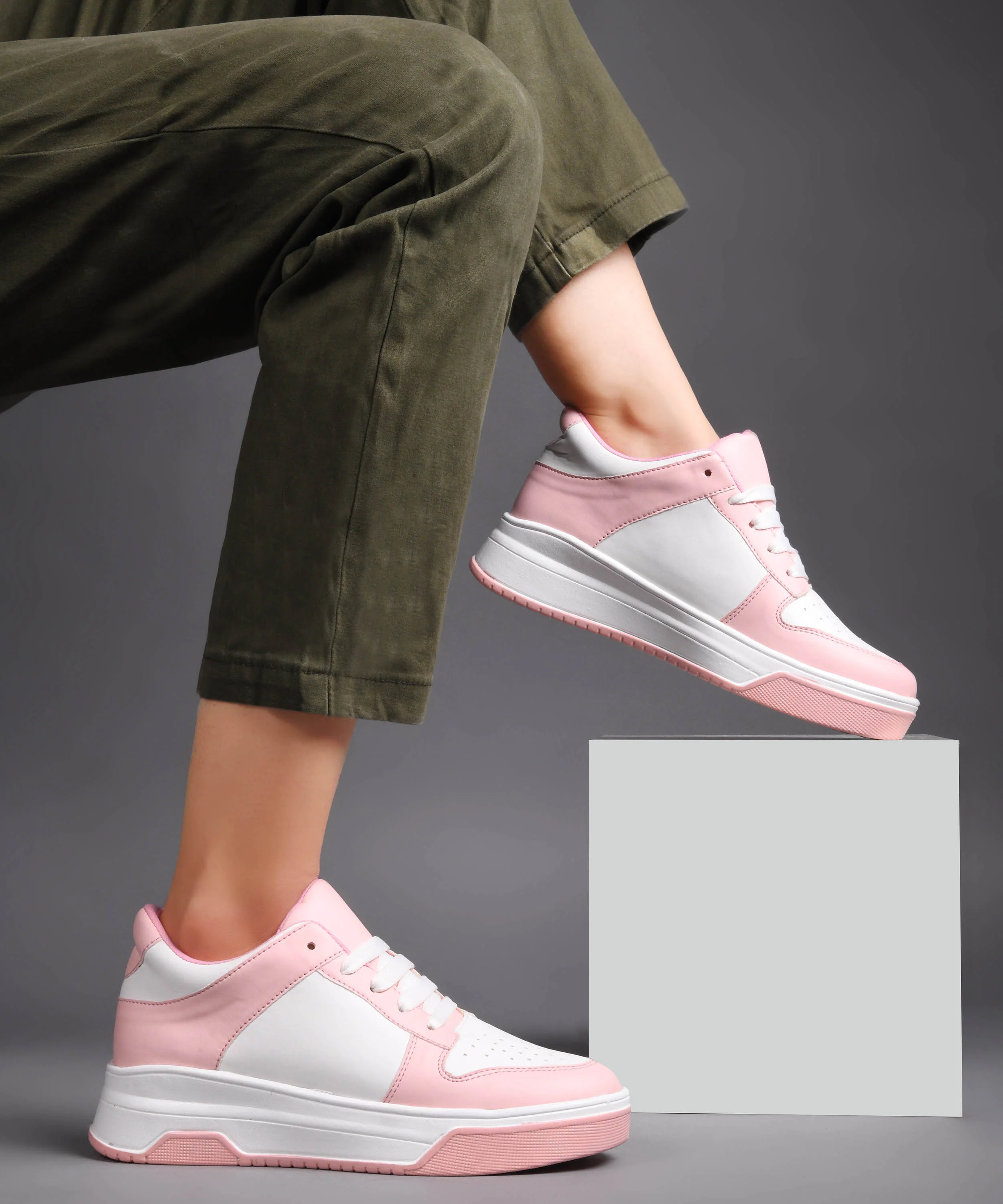 Platform Lace-Up Casual Sneakers - Image 13