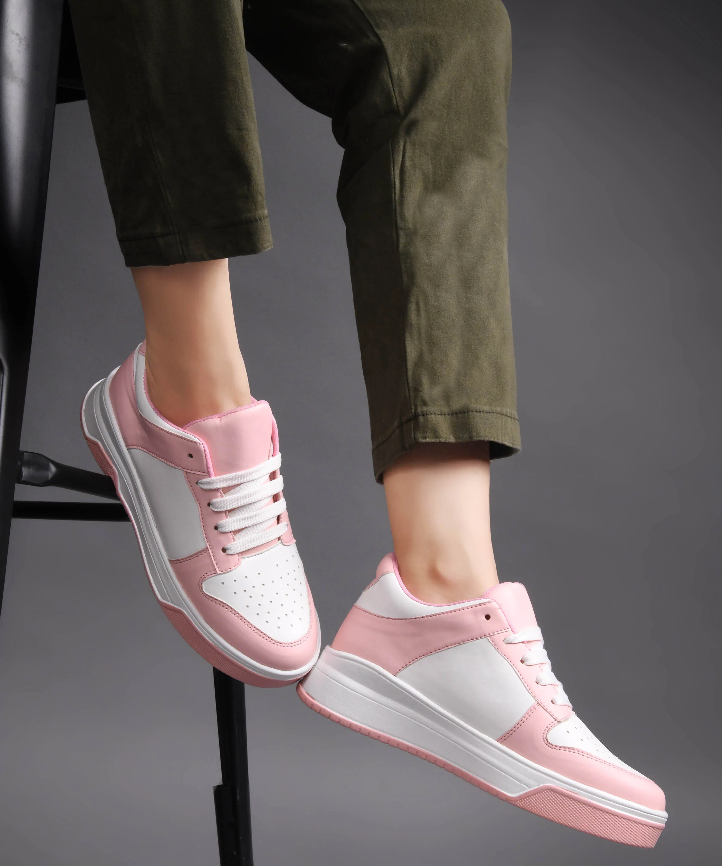 Platform Lace-Up Casual Sneakers - Image 14