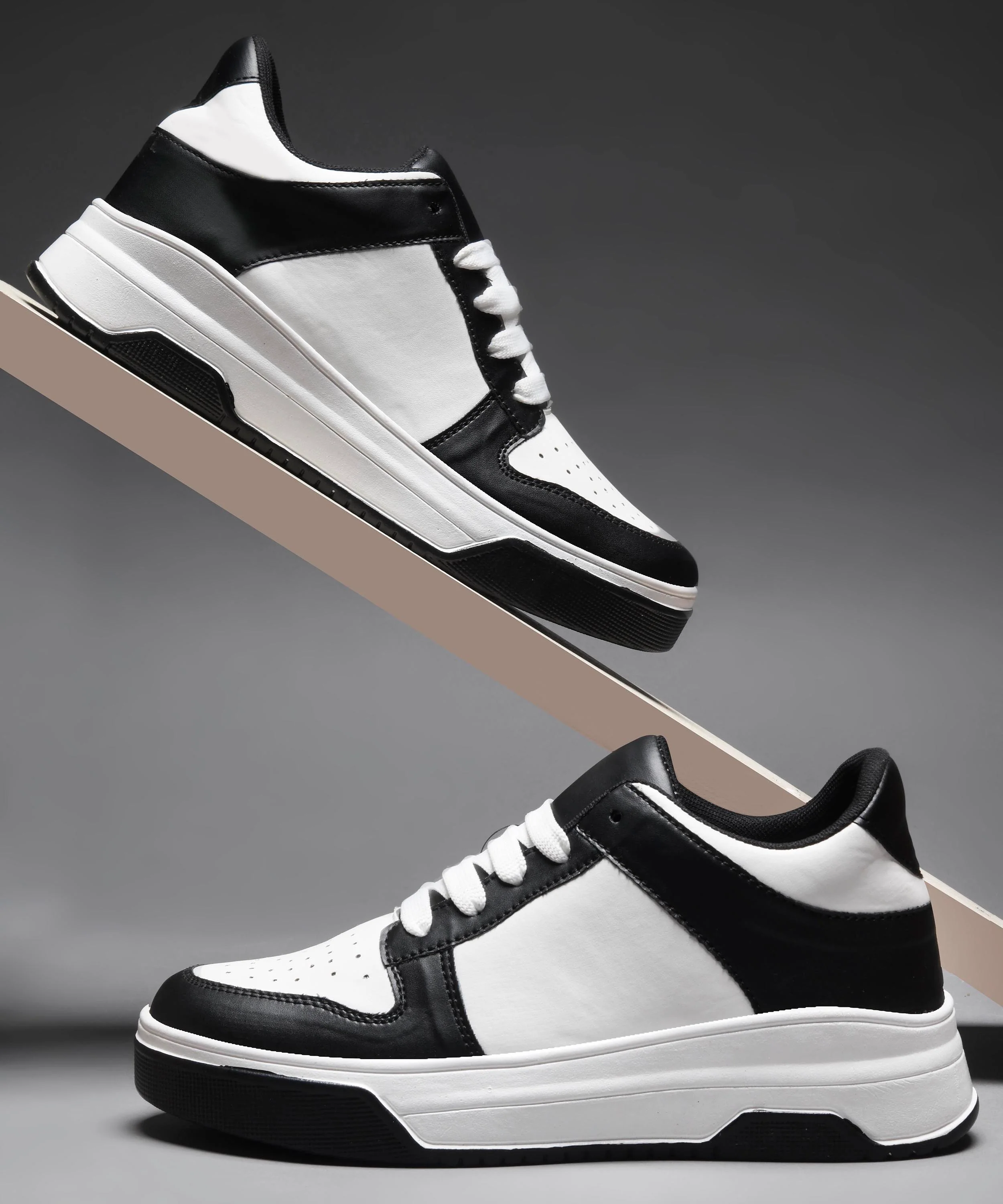 Platform Lace-Up Casual Sneakers - Image 4