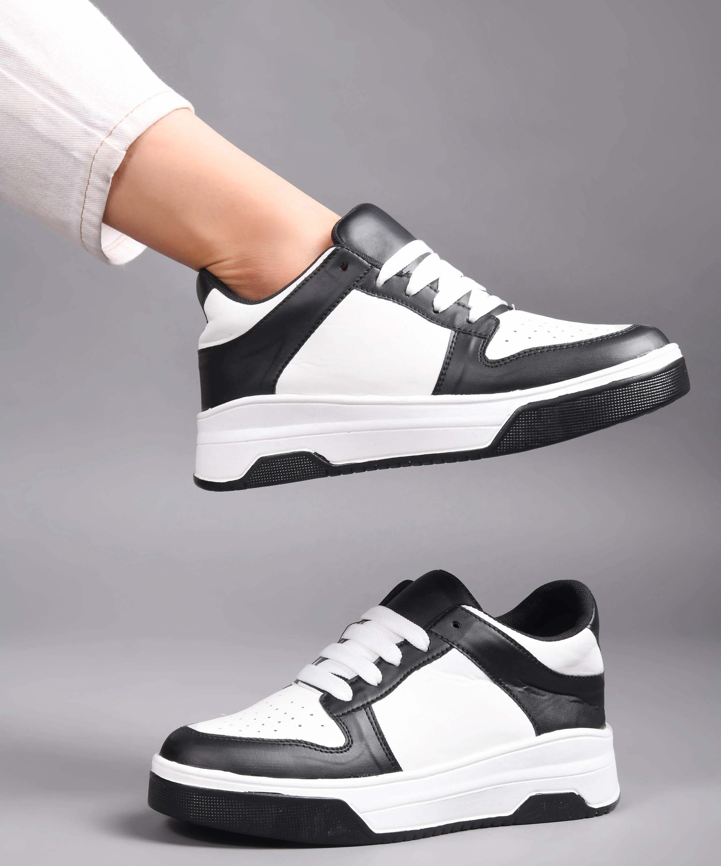 Platform Lace-Up Casual Sneakers - Image 5
