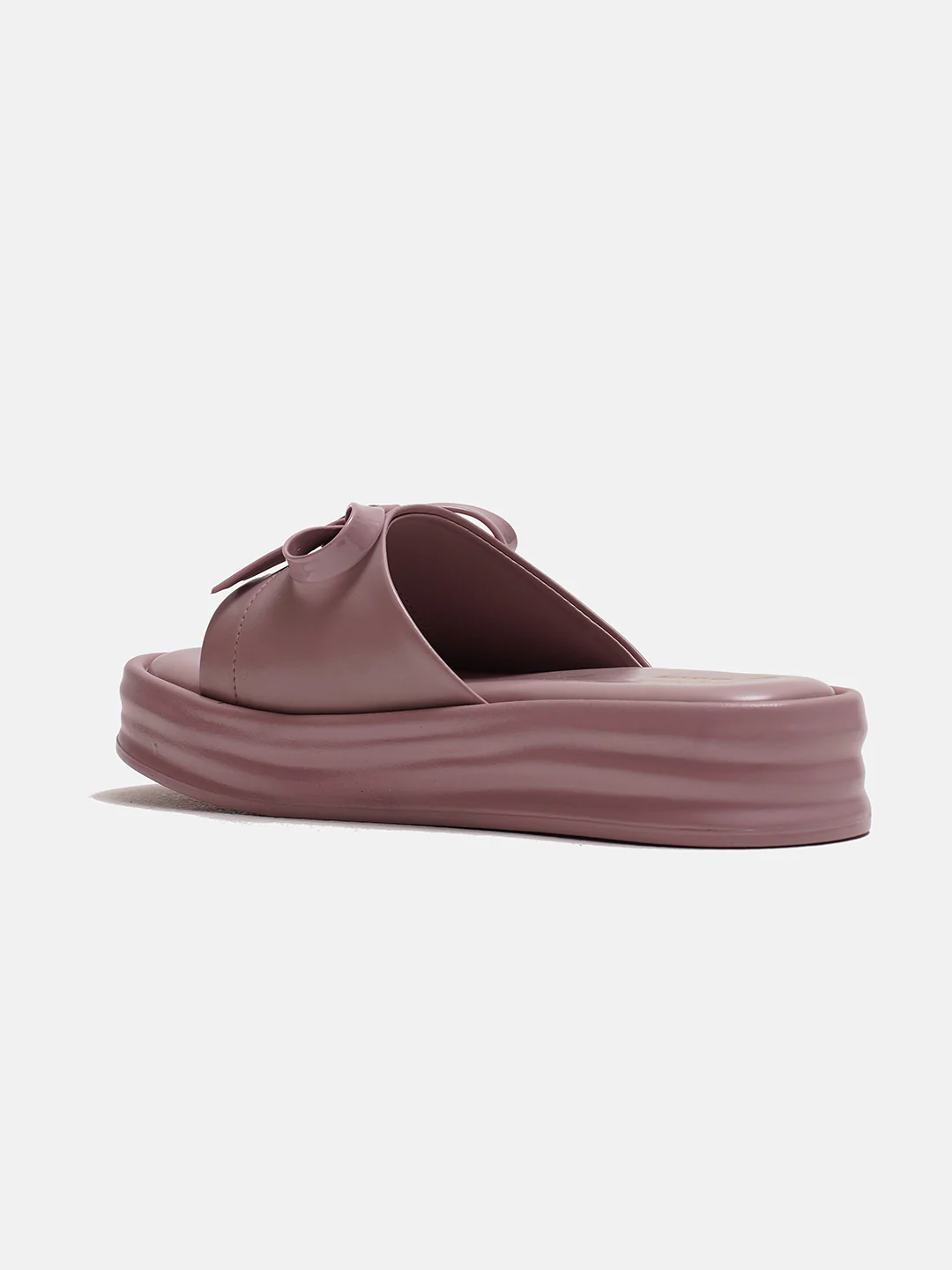 Platform Slides with Bow Accent and Cushioned Sole - Image 14
