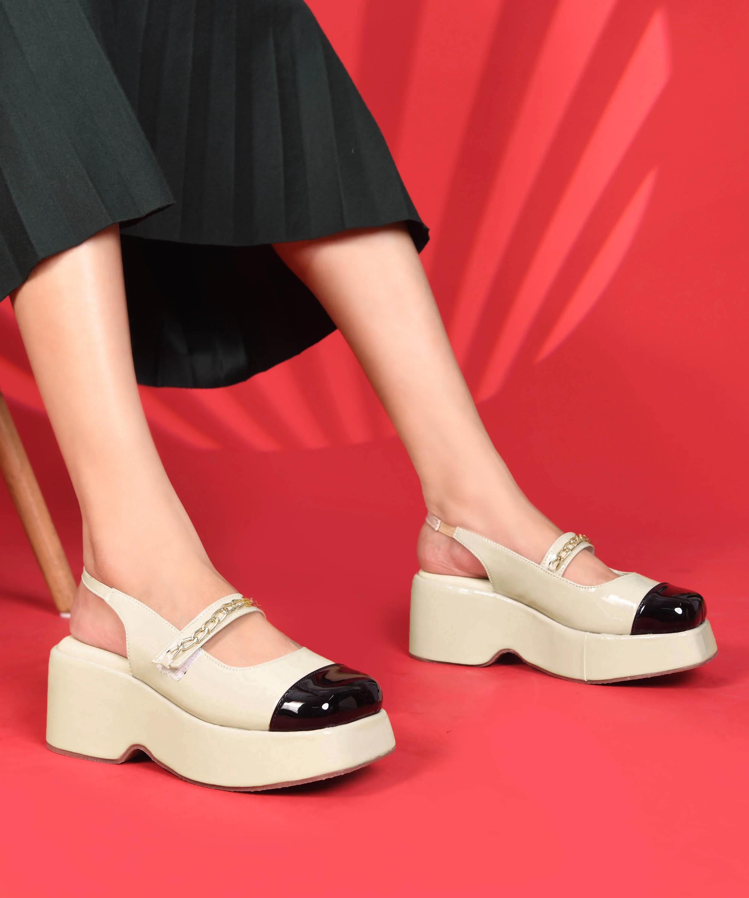 JM Looks Platform slingback mary jane heels pumps - Image 2
