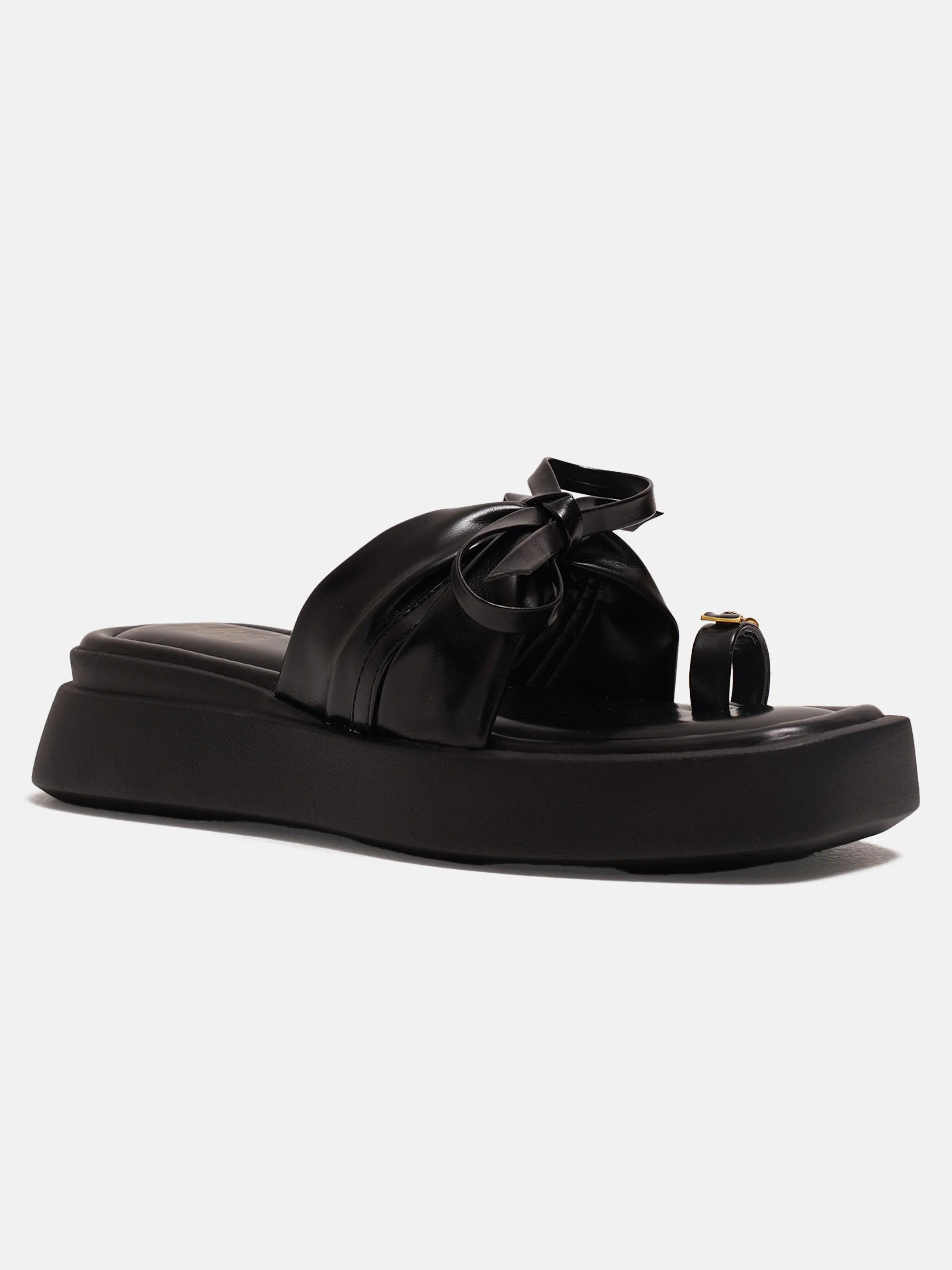 Platform Toe-Ring Slides with Bow Accent - Image 14