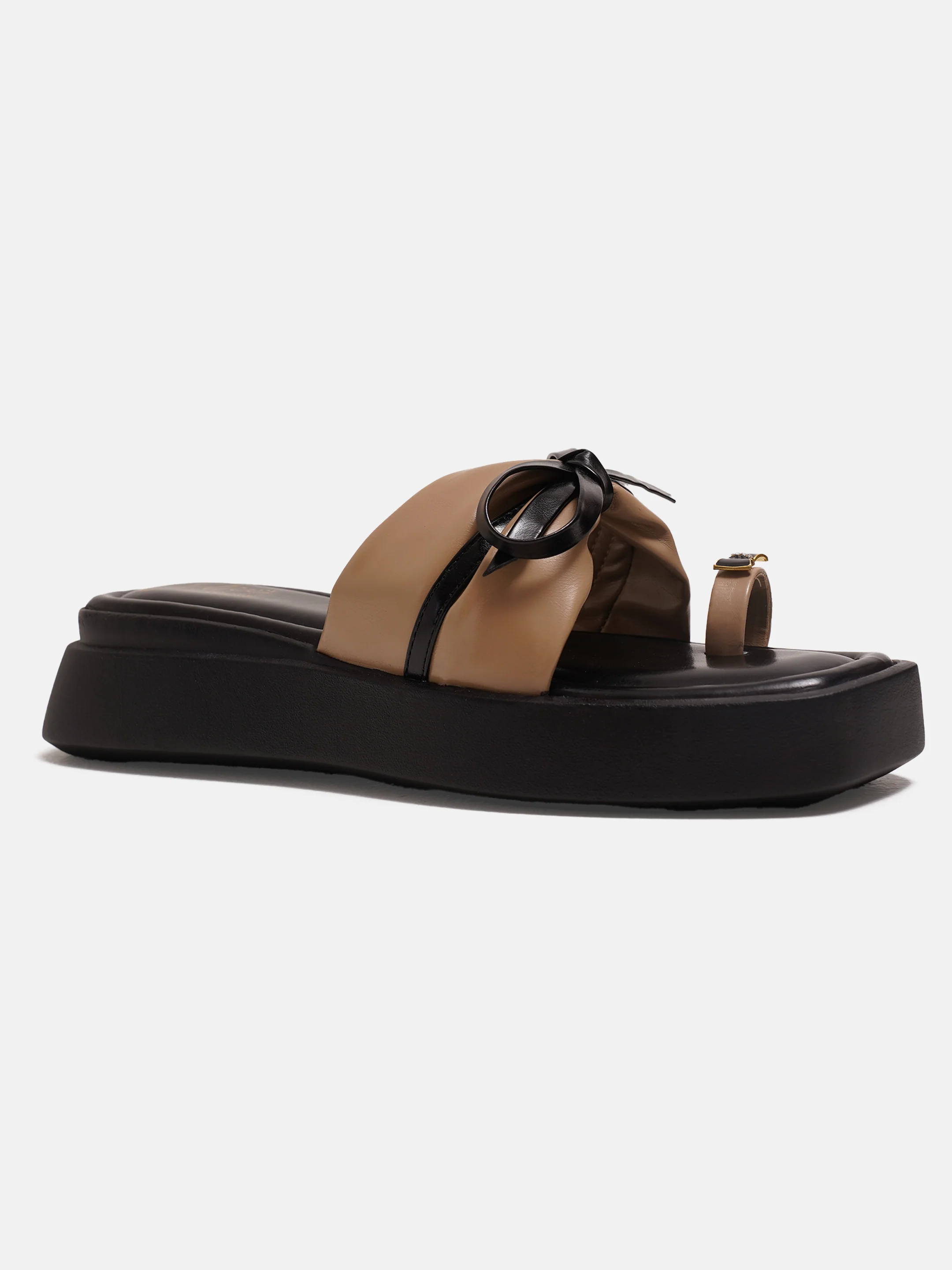 Platform Toe-Ring Slides with Bow Accent - Image 22