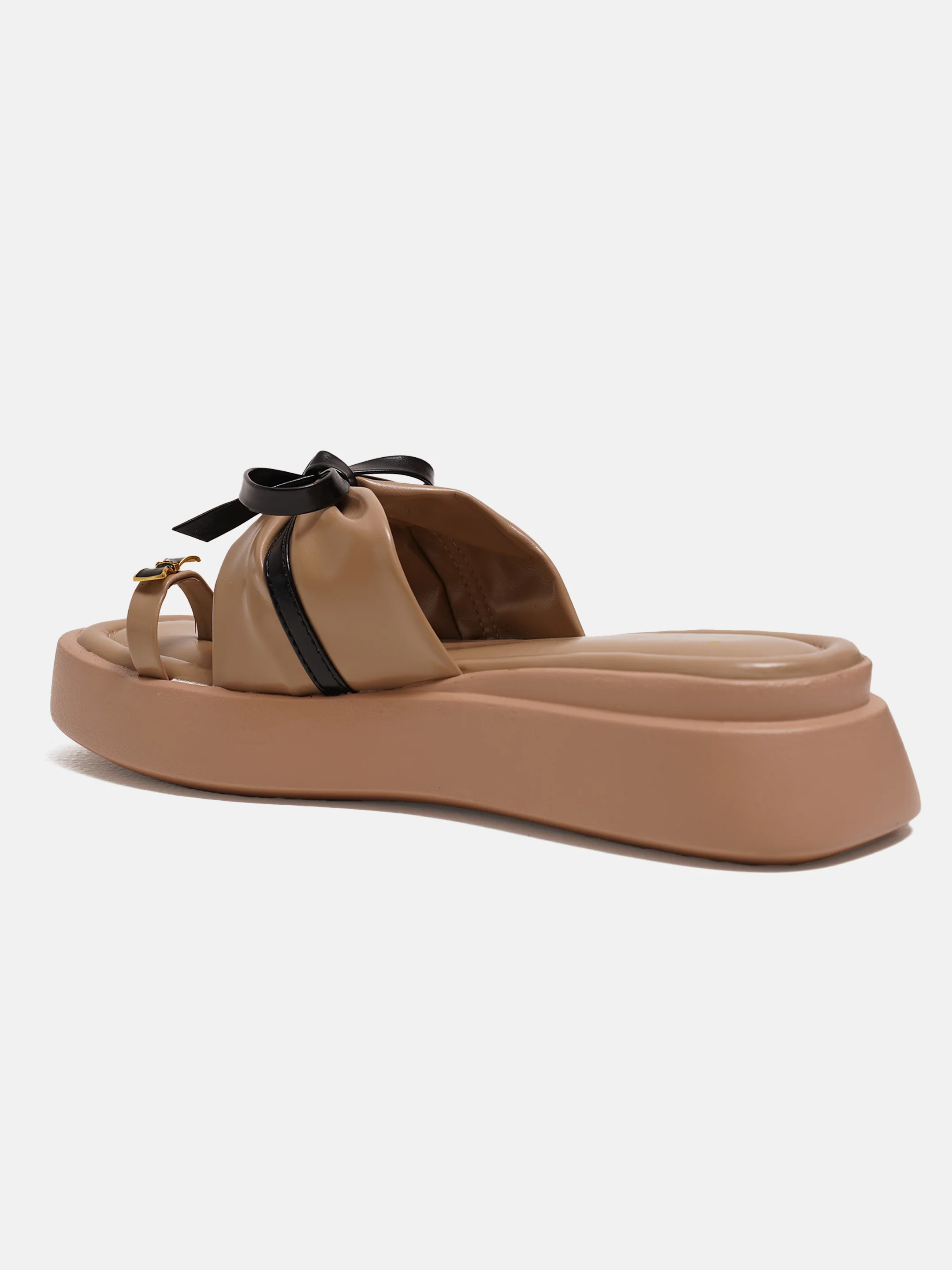 Platform Toe-Ring Slides with Bow Accent - Image 6